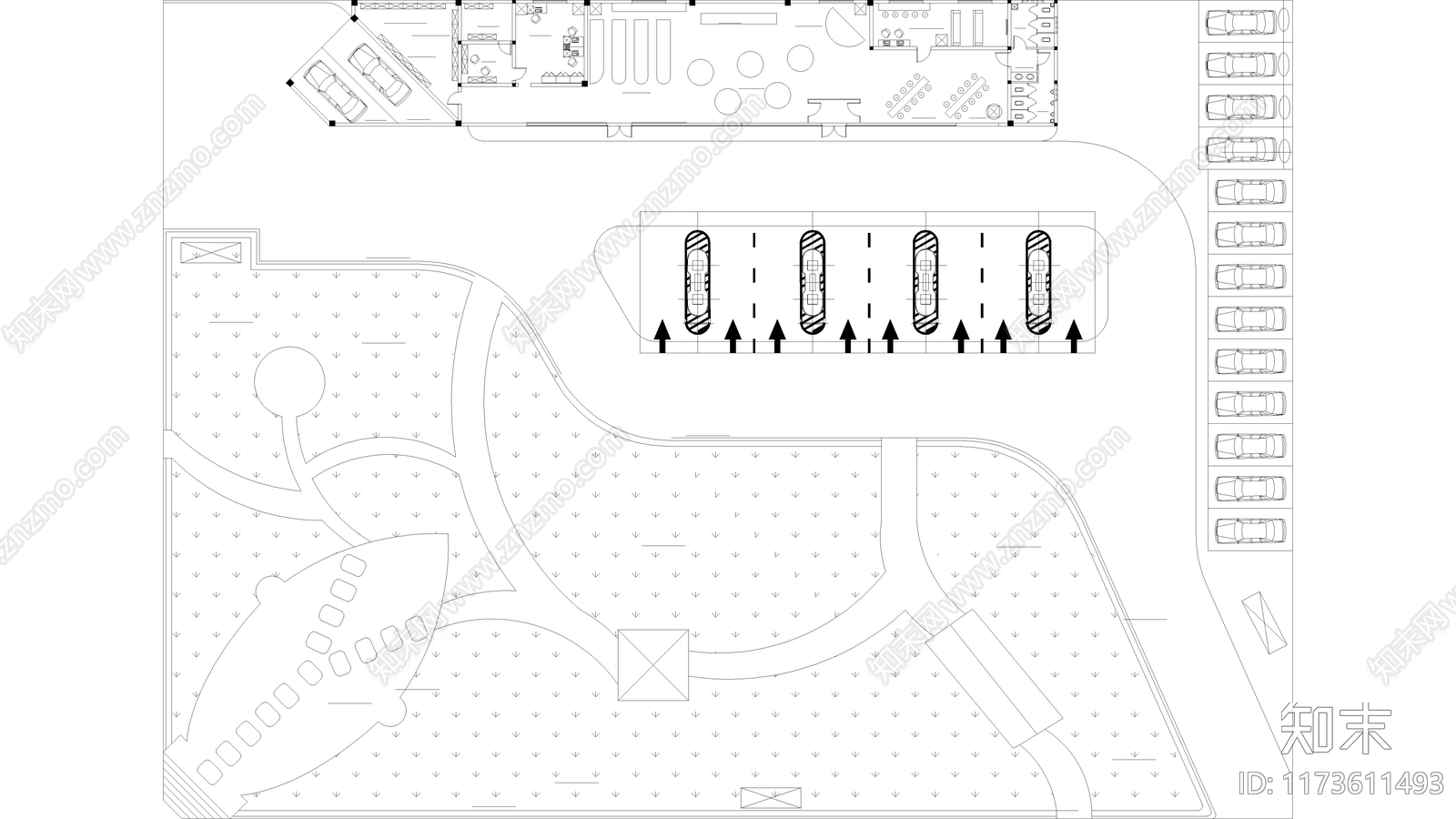 现代其他景观cad施工图下载【ID:1173611493】