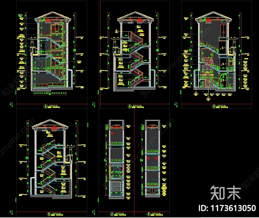 现代楼梯节点施工图下载【ID:1173613050】