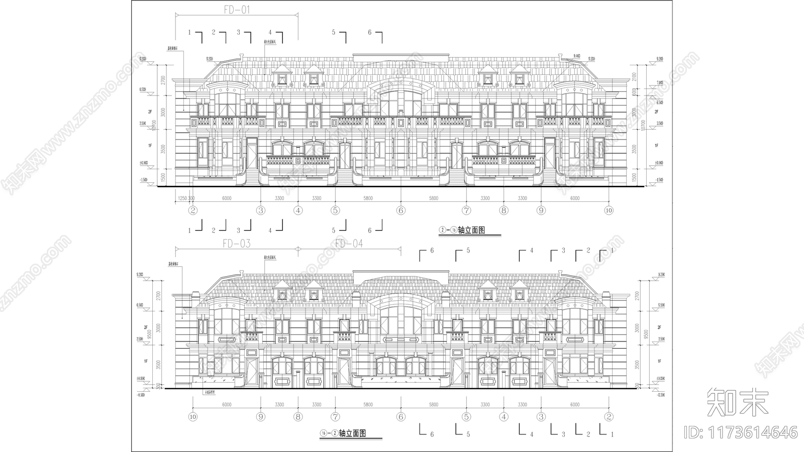 现代别墅建筑cad施工图下载【ID:1173614646】