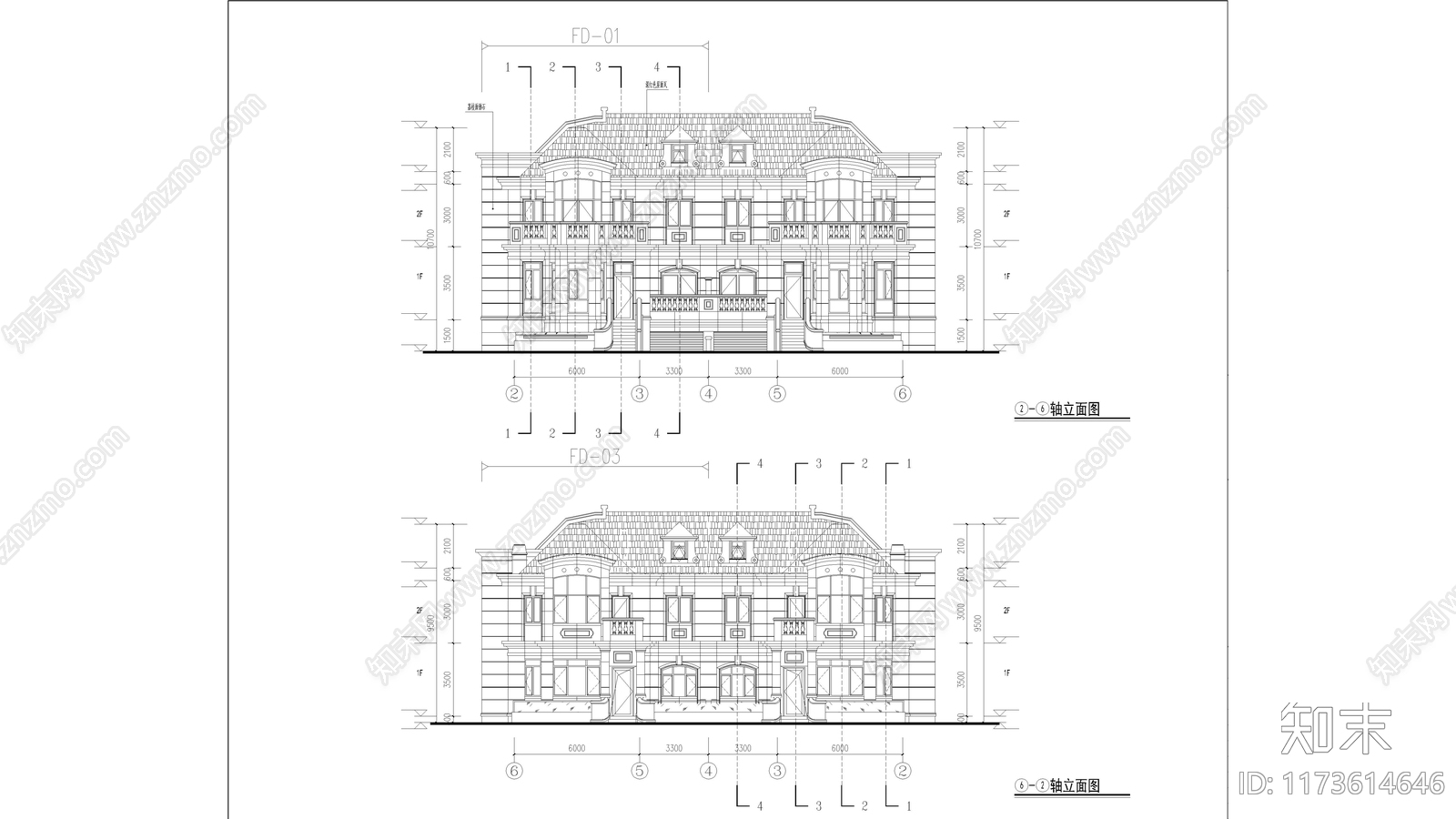 现代别墅建筑cad施工图下载【ID:1173614646】