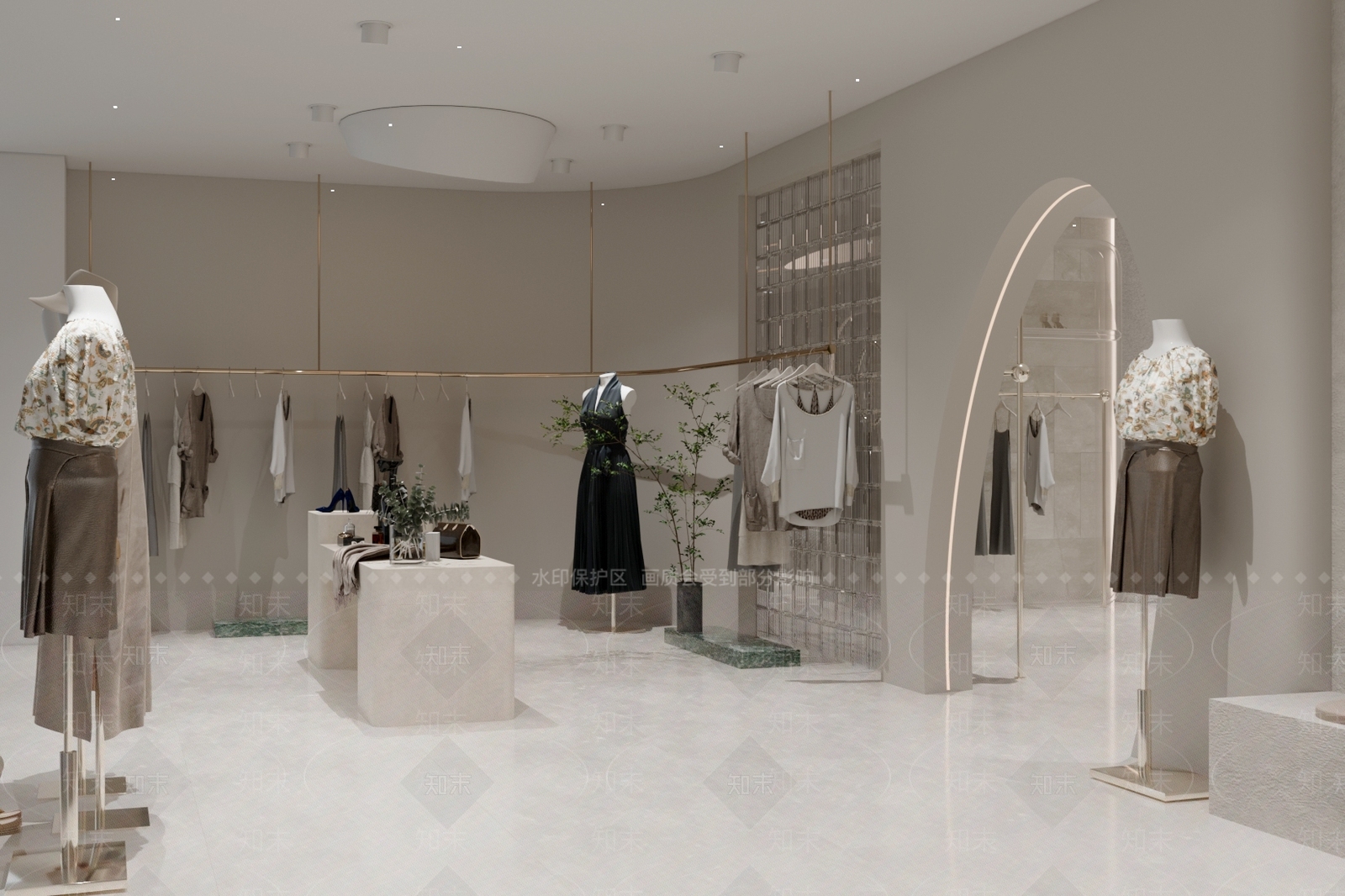 现代服装店3D模型下载【ID:1173629123】