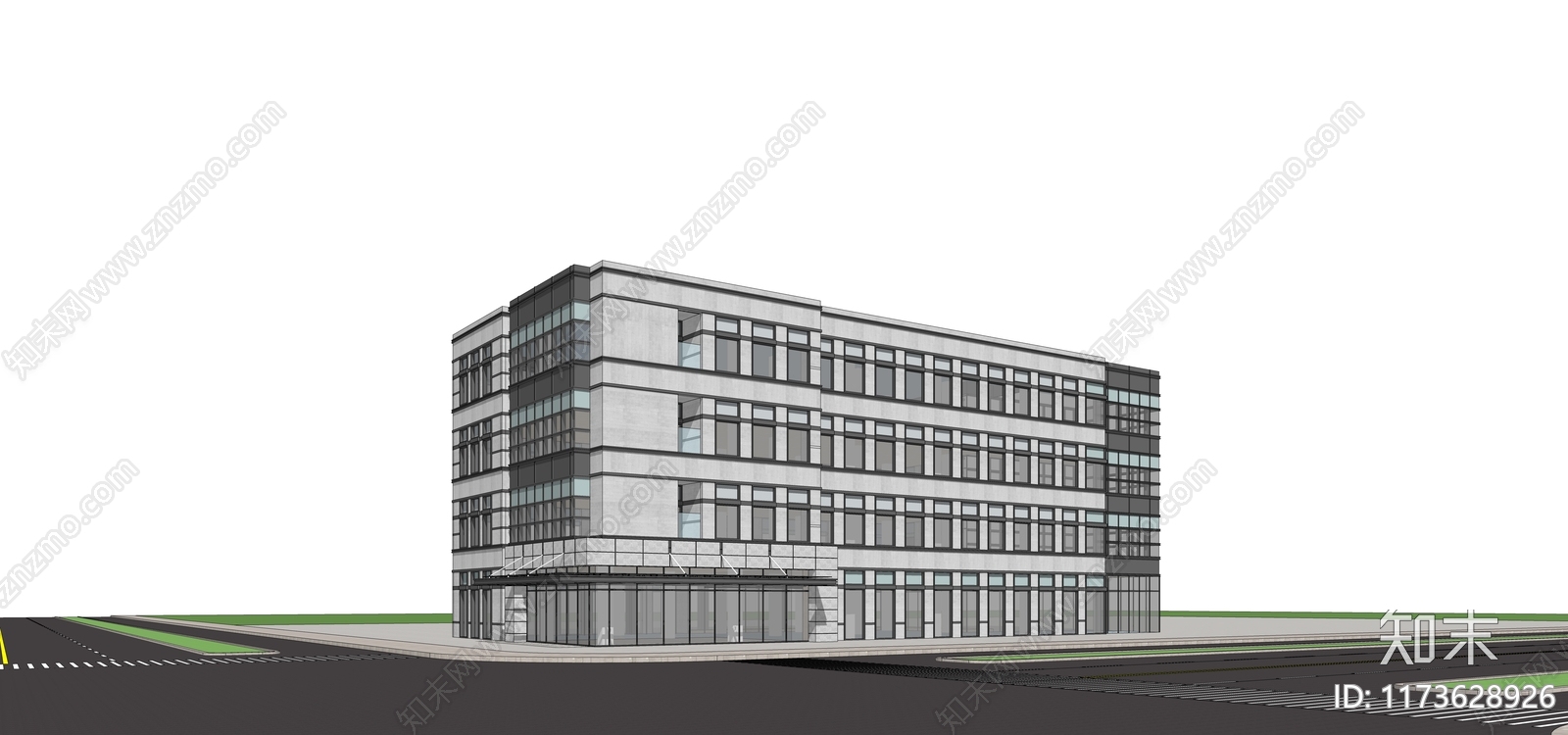 现代办公楼SU模型下载【ID:1173628926】