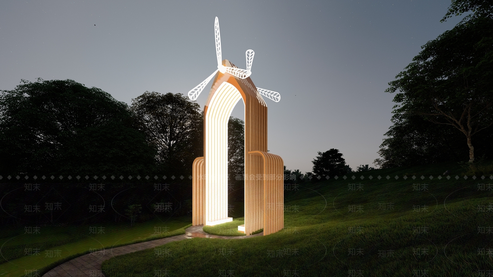 现代塔楼SU模型下载【ID:1173629036】