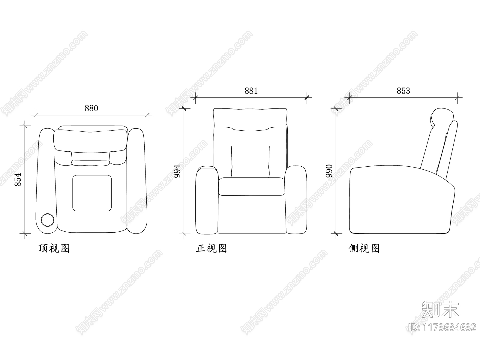 现代电影院cad施工图下载【ID:1173634632】