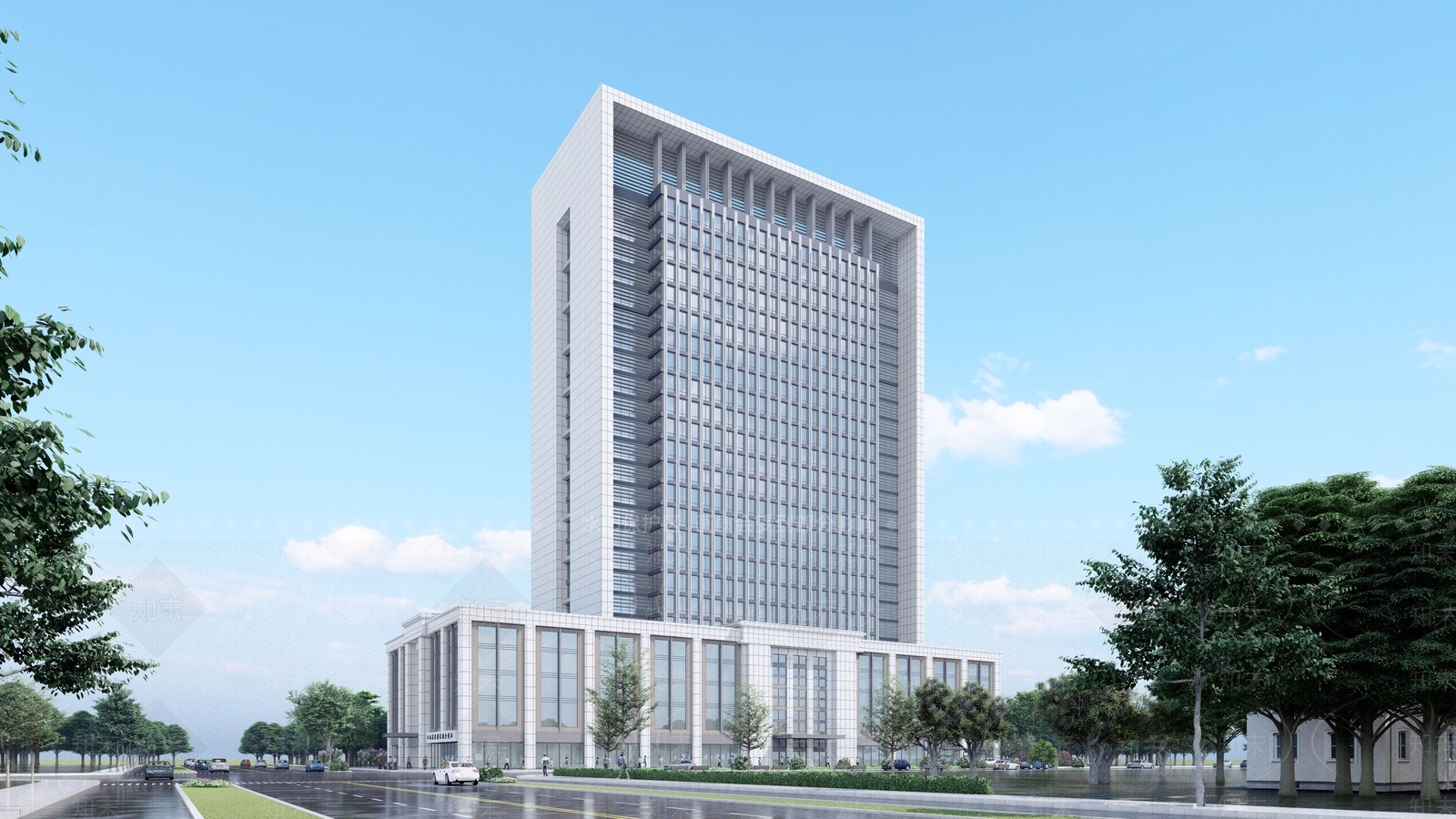 现代办公楼SU模型下载【ID:1173635627】
