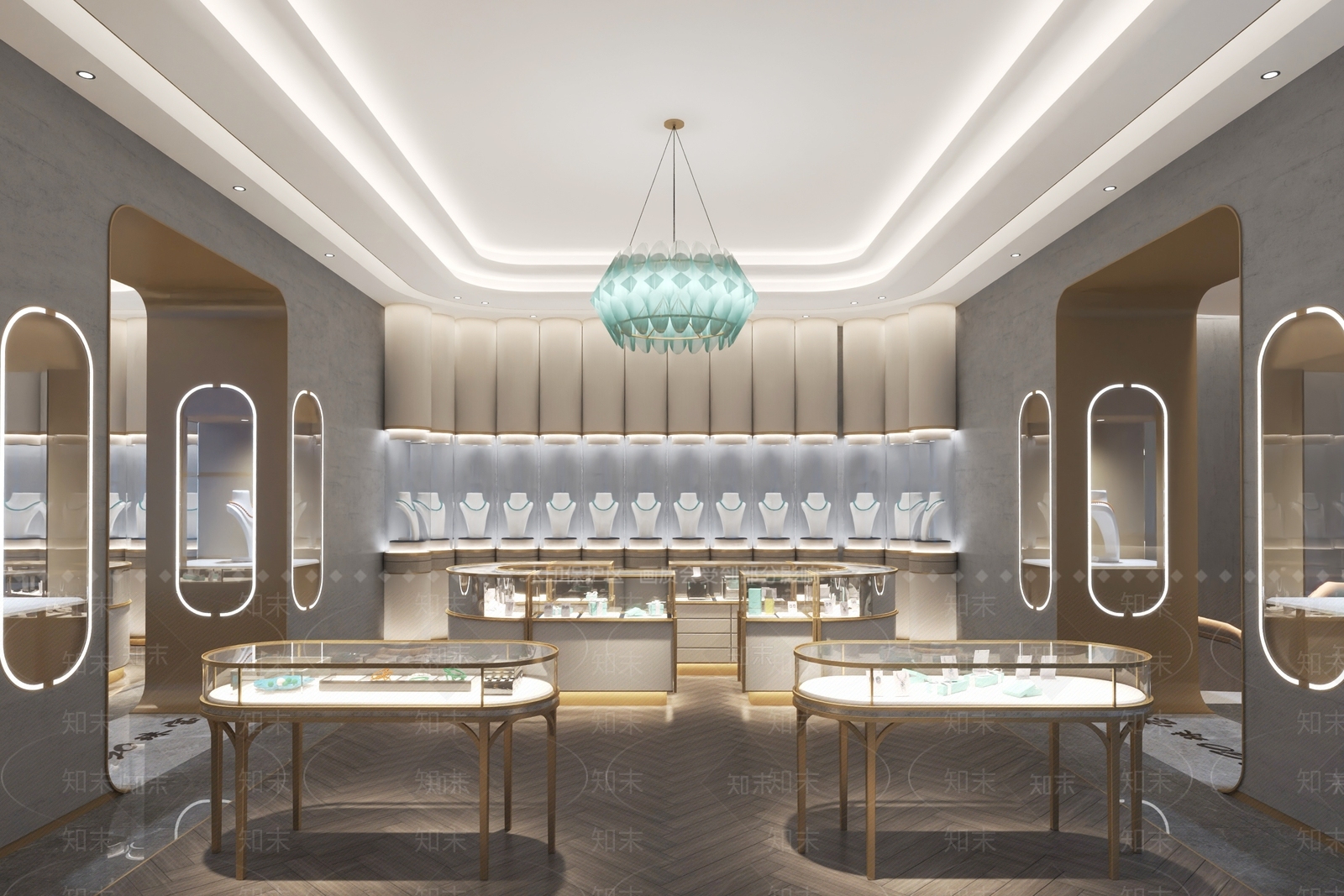 现代轻奢珠宝店3D模型下载【ID:1173637090】