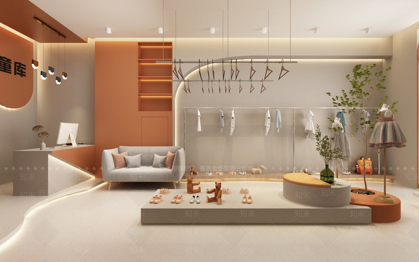现代服装店3D模型下载【ID:1173648641】
