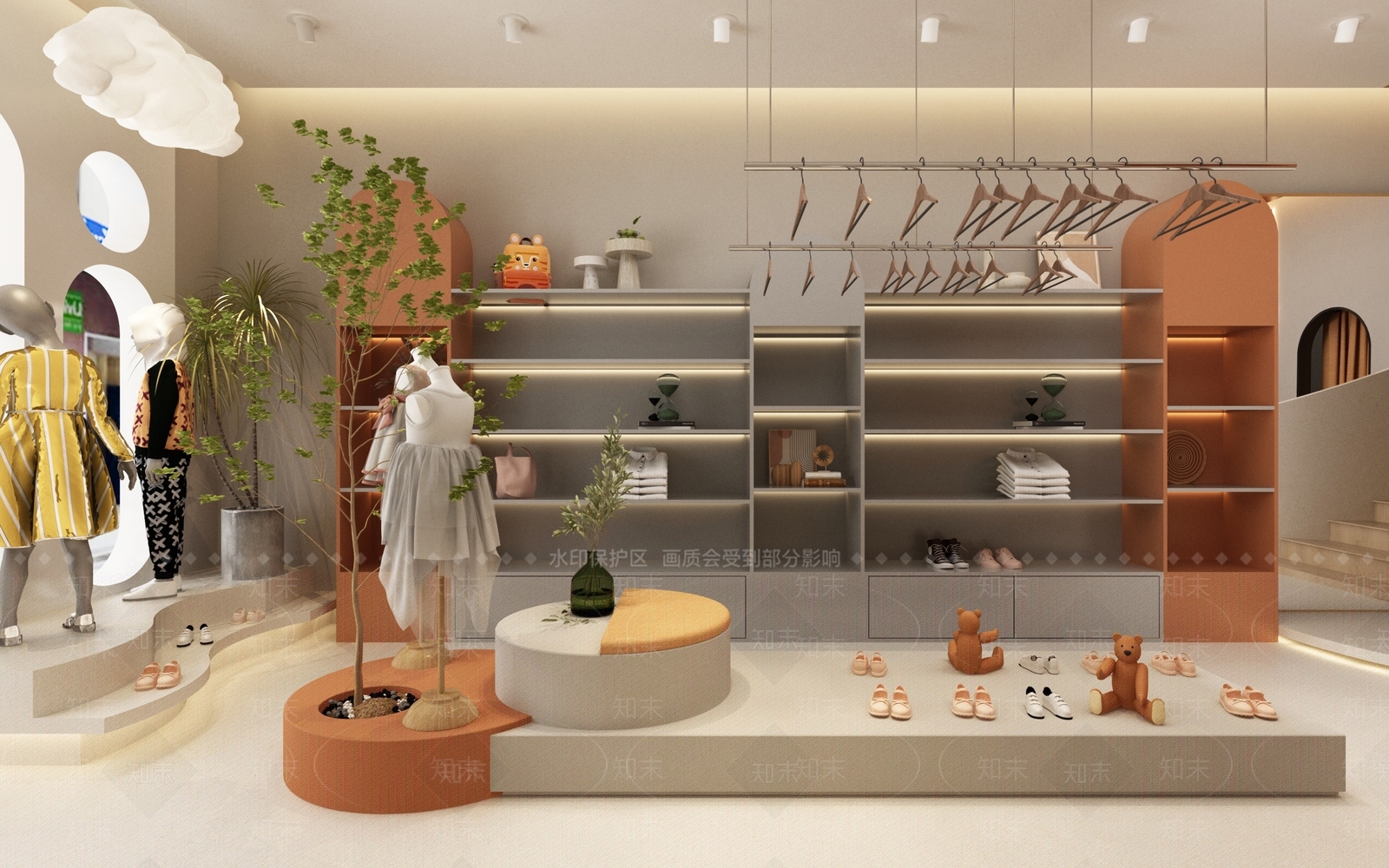 现代服装店3D模型下载【ID:1173648641】