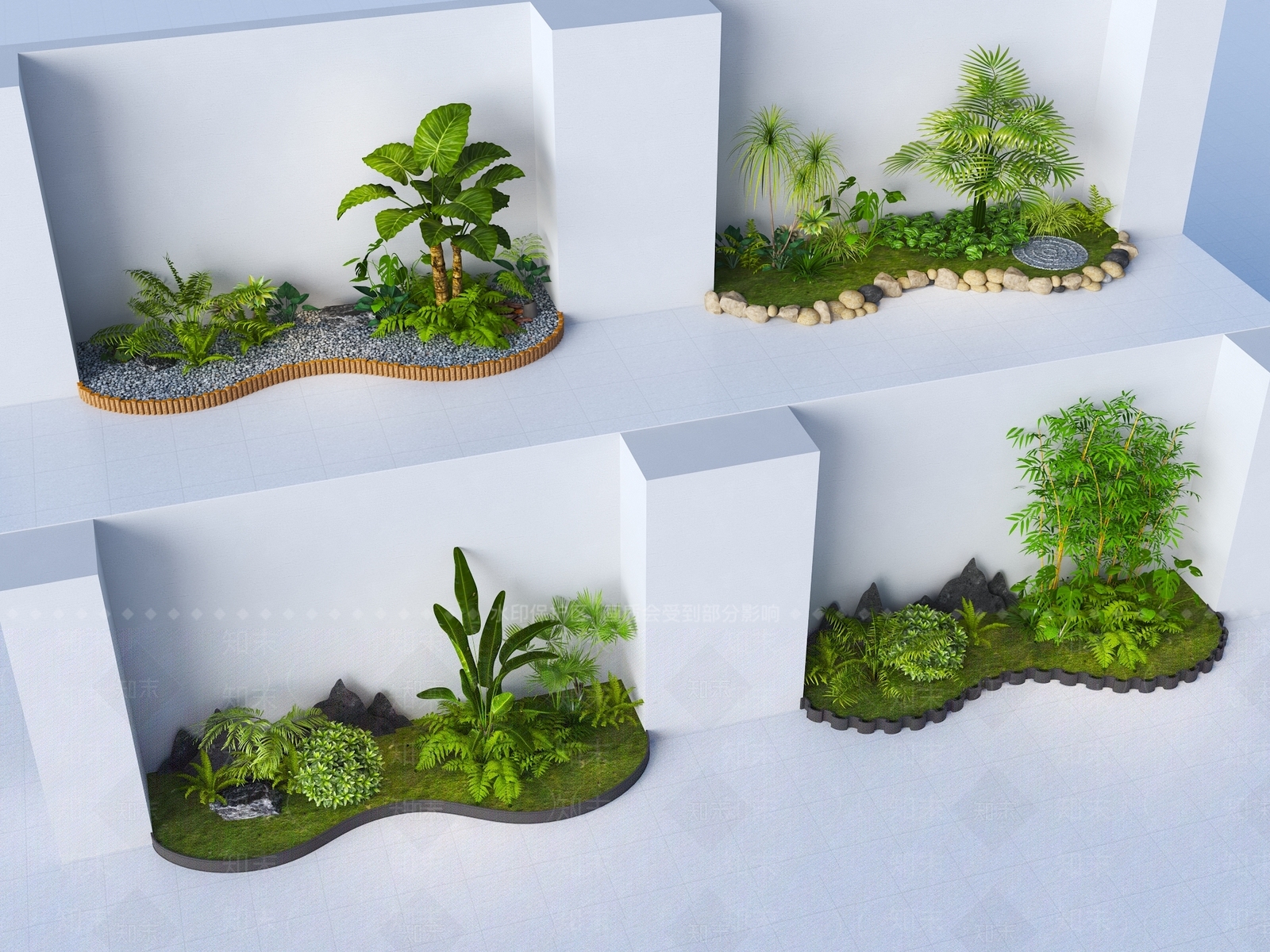 植物组合SU模型下载【ID:1173656947】