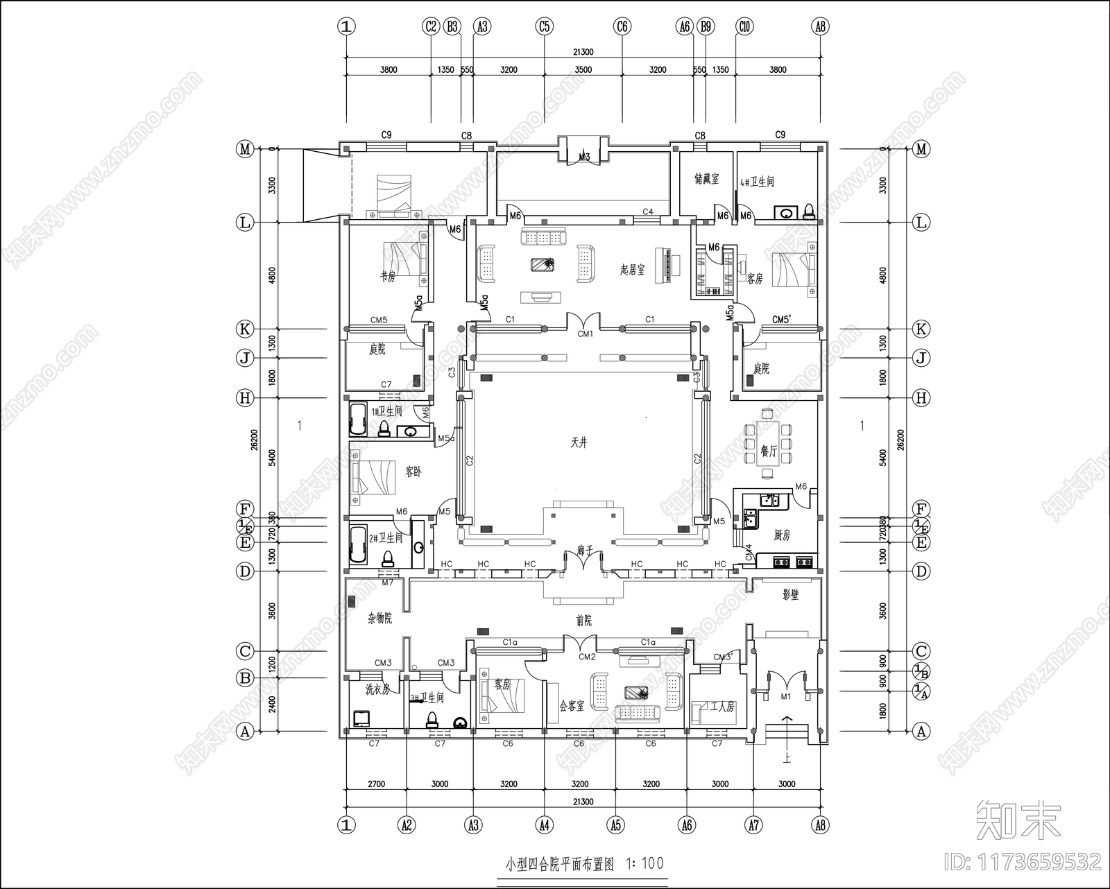 民宿建筑施工图下载【ID:1173659532】