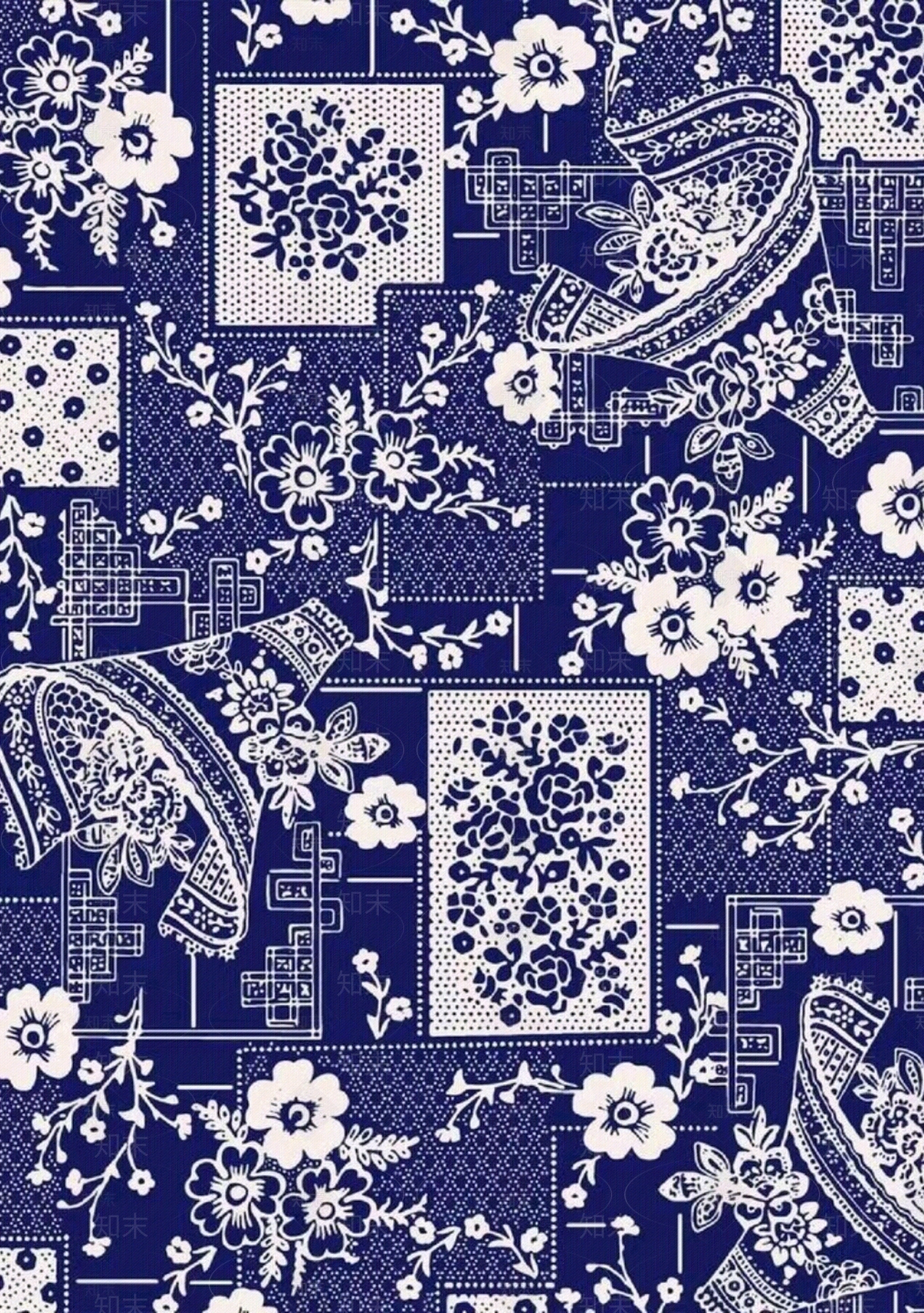 新中式现代壁纸贴图下载【ID:1173666728】