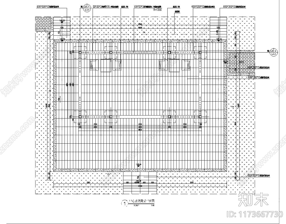 现代新中式小区景观cad施工图下载【ID:1173667730】