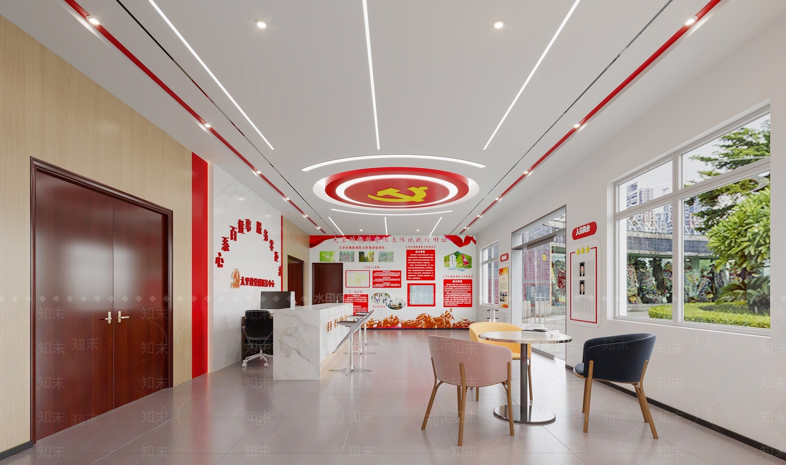 现代党建室3D模型下载【ID:1214782764】