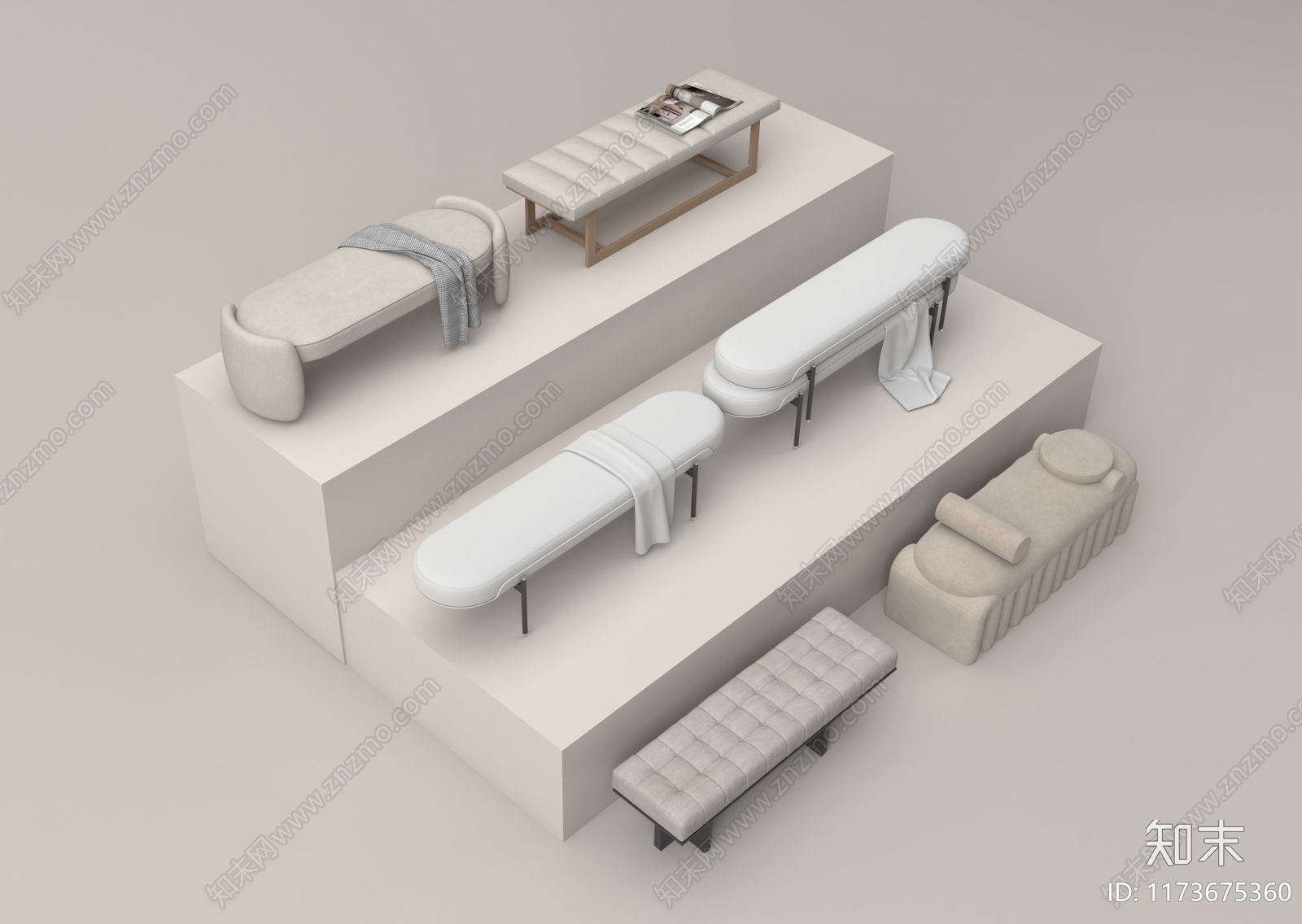 新中式床尾凳3D模型下载【ID:1173675360】