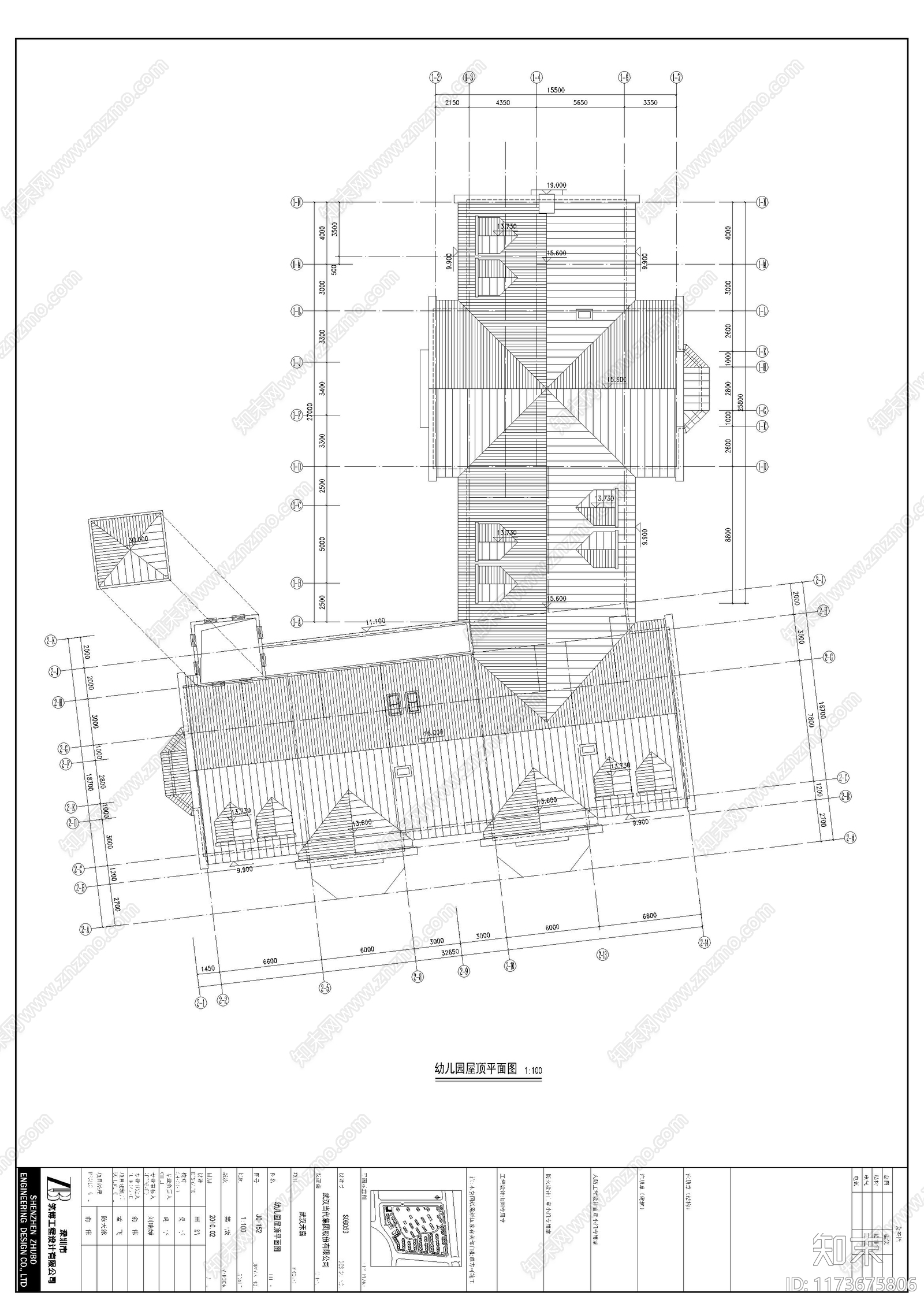 欧式幼儿园建筑施工图下载【ID:1173675806】