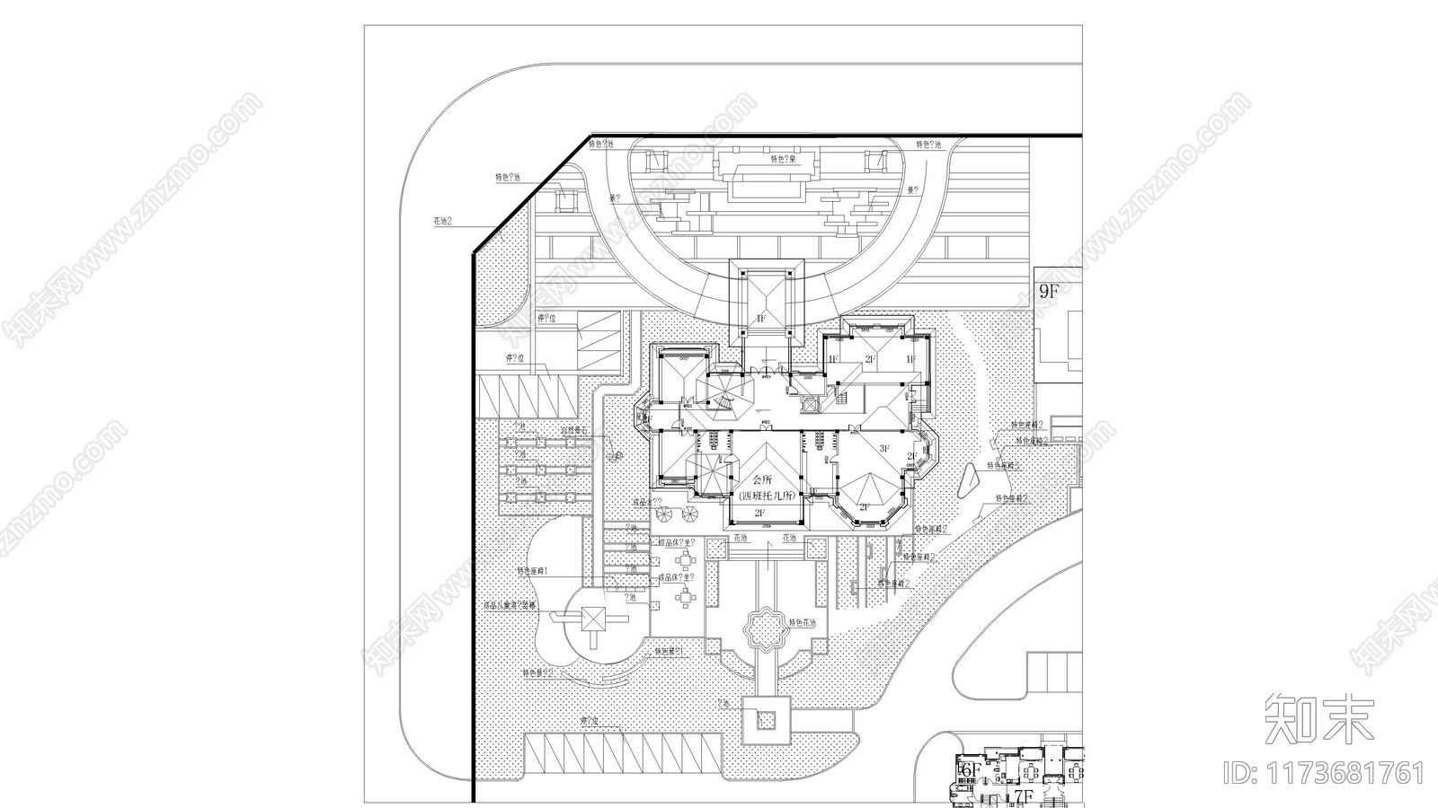 现代校园景观cad施工图下载【ID:1173681761】