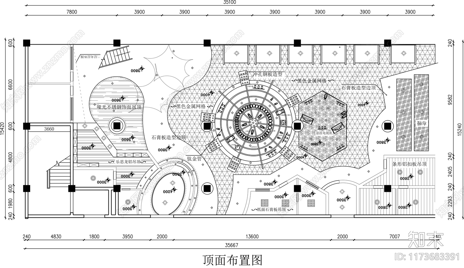 现代酒吧cad施工图下载【ID:1173683391】