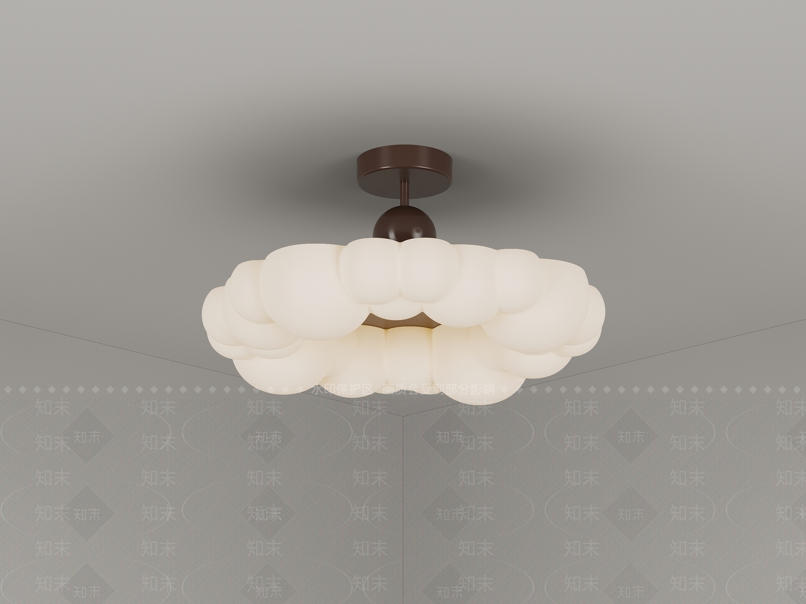 侘寂中古吸顶灯SU模型下载【ID:1173684525】