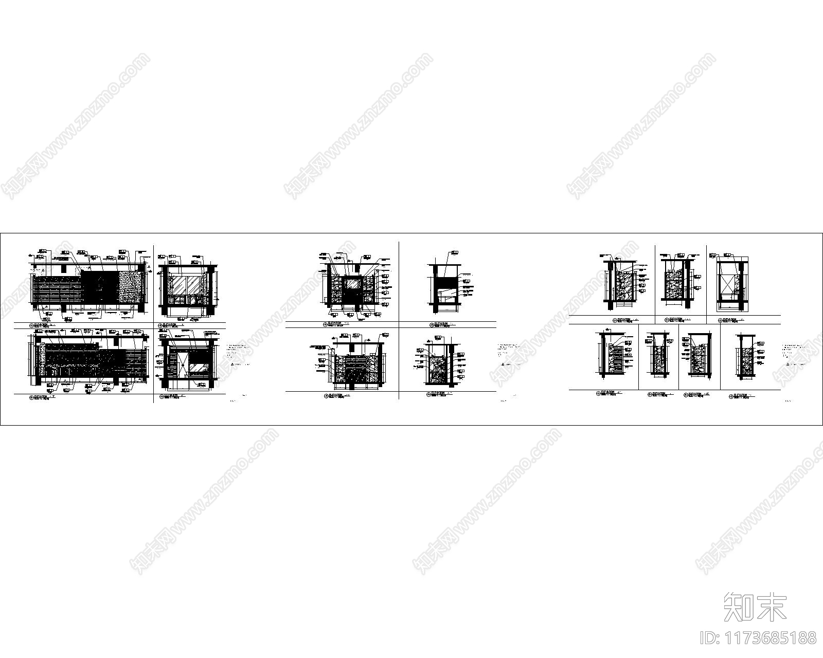 现代酒店cad施工图下载【ID:1173685188】