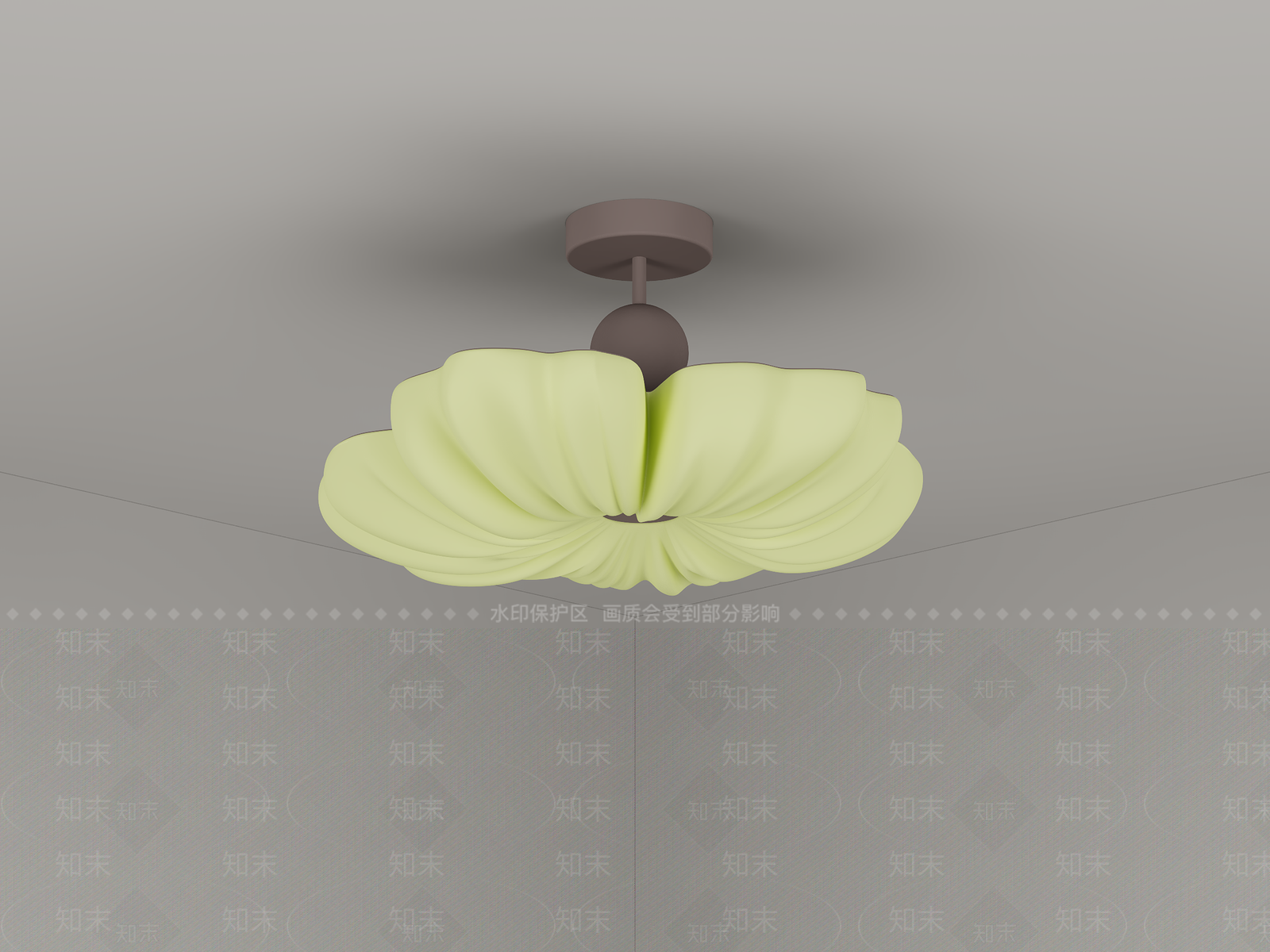 侘寂中古吸顶灯SU模型下载【ID:1173686632】