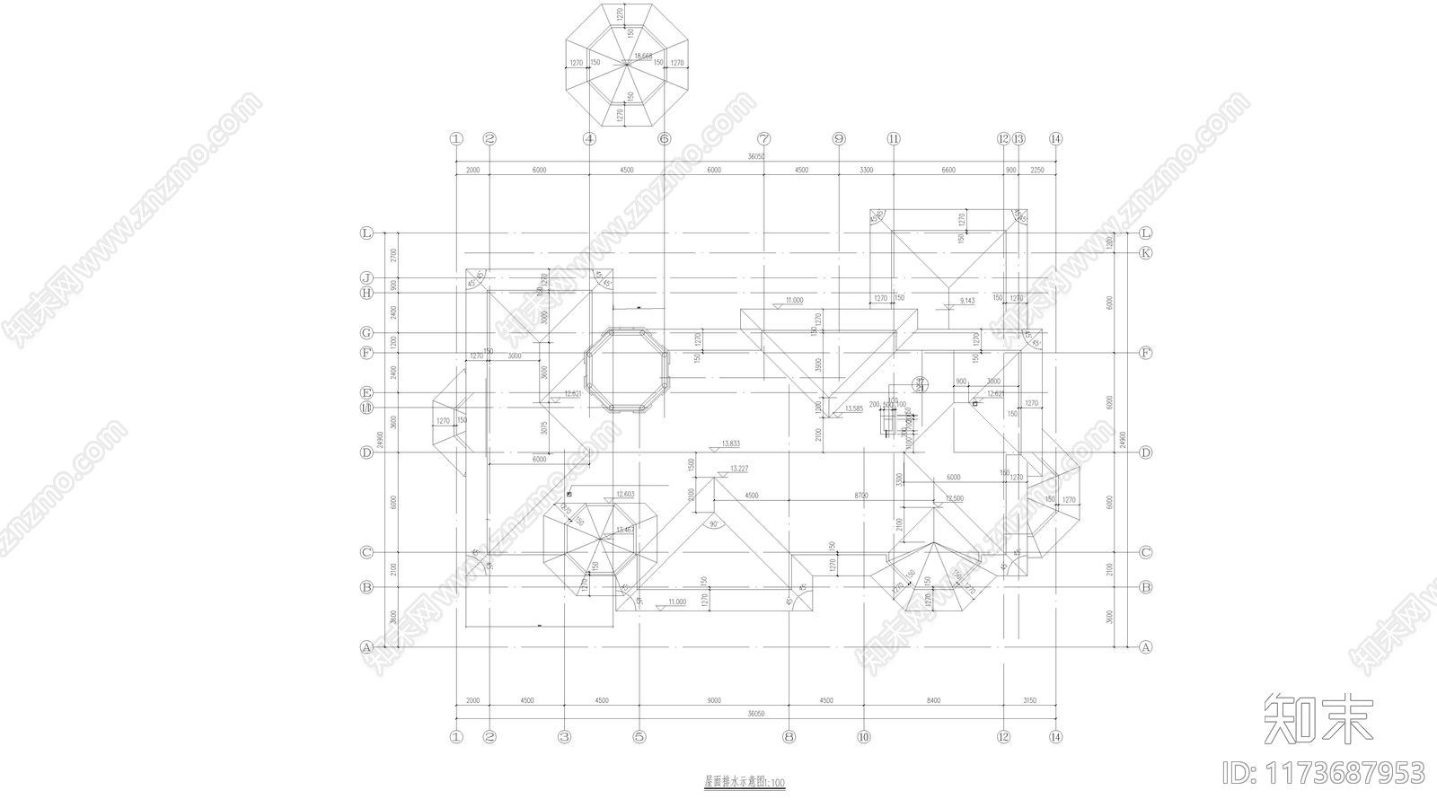 现代别墅建筑cad施工图下载【ID:1173687953】