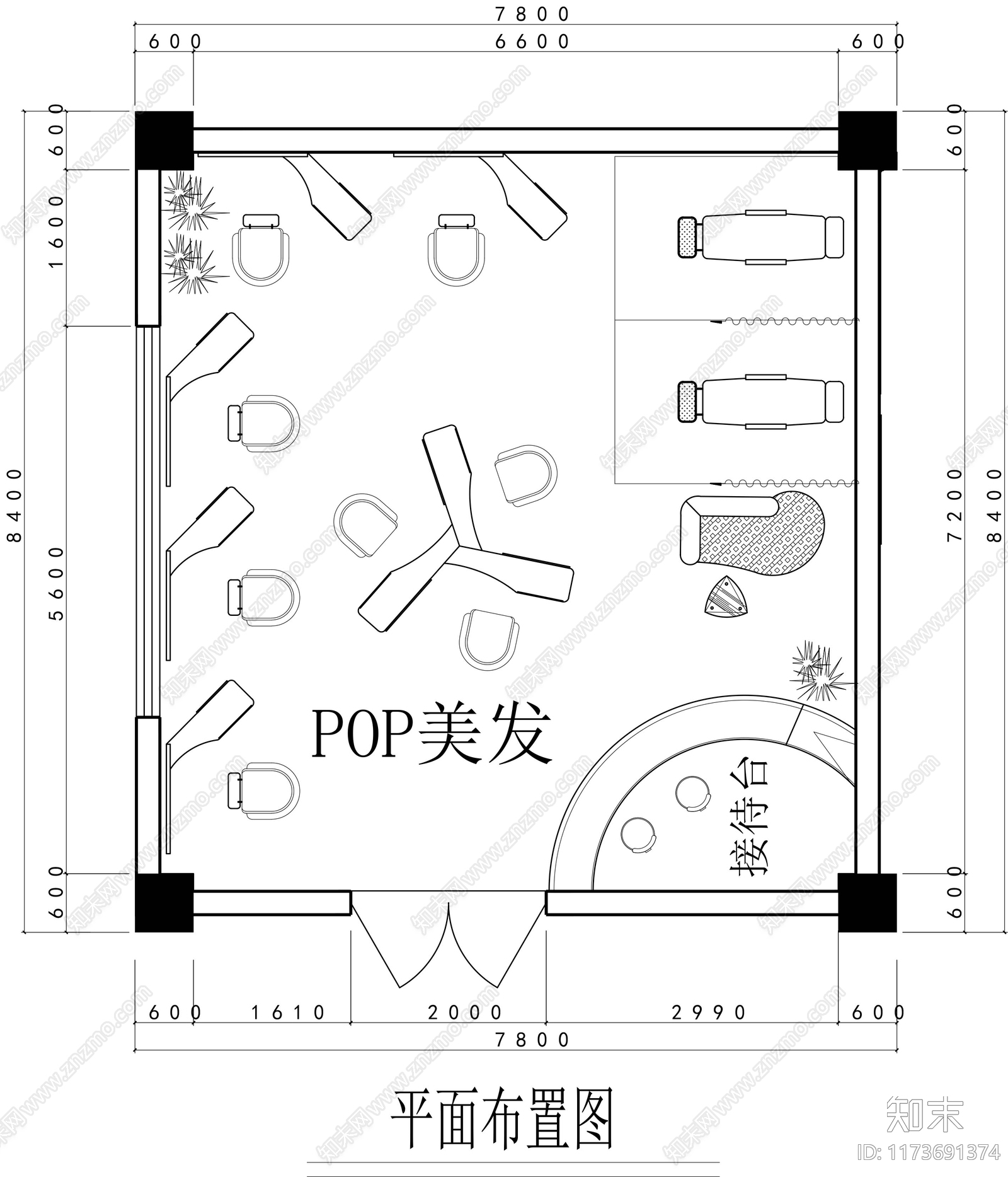 现代其他商业空间cad施工图下载【ID:1173691374】