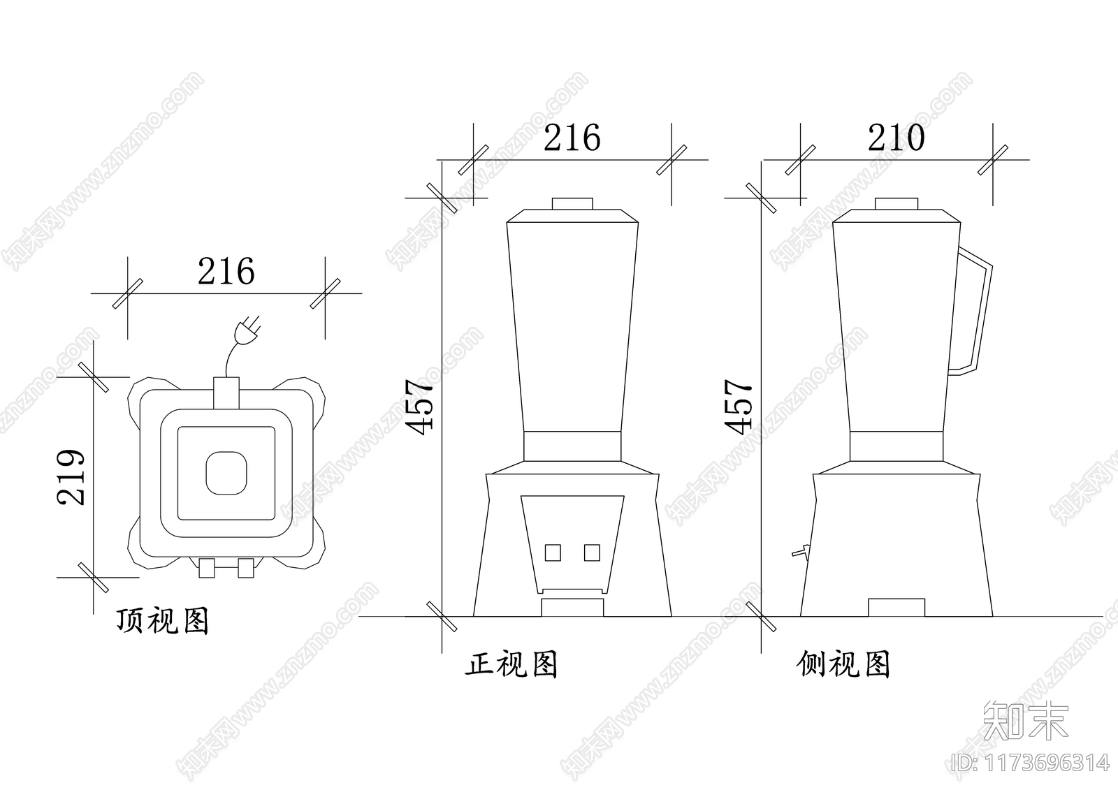现代厨房设施cad施工图下载【ID:1173696314】