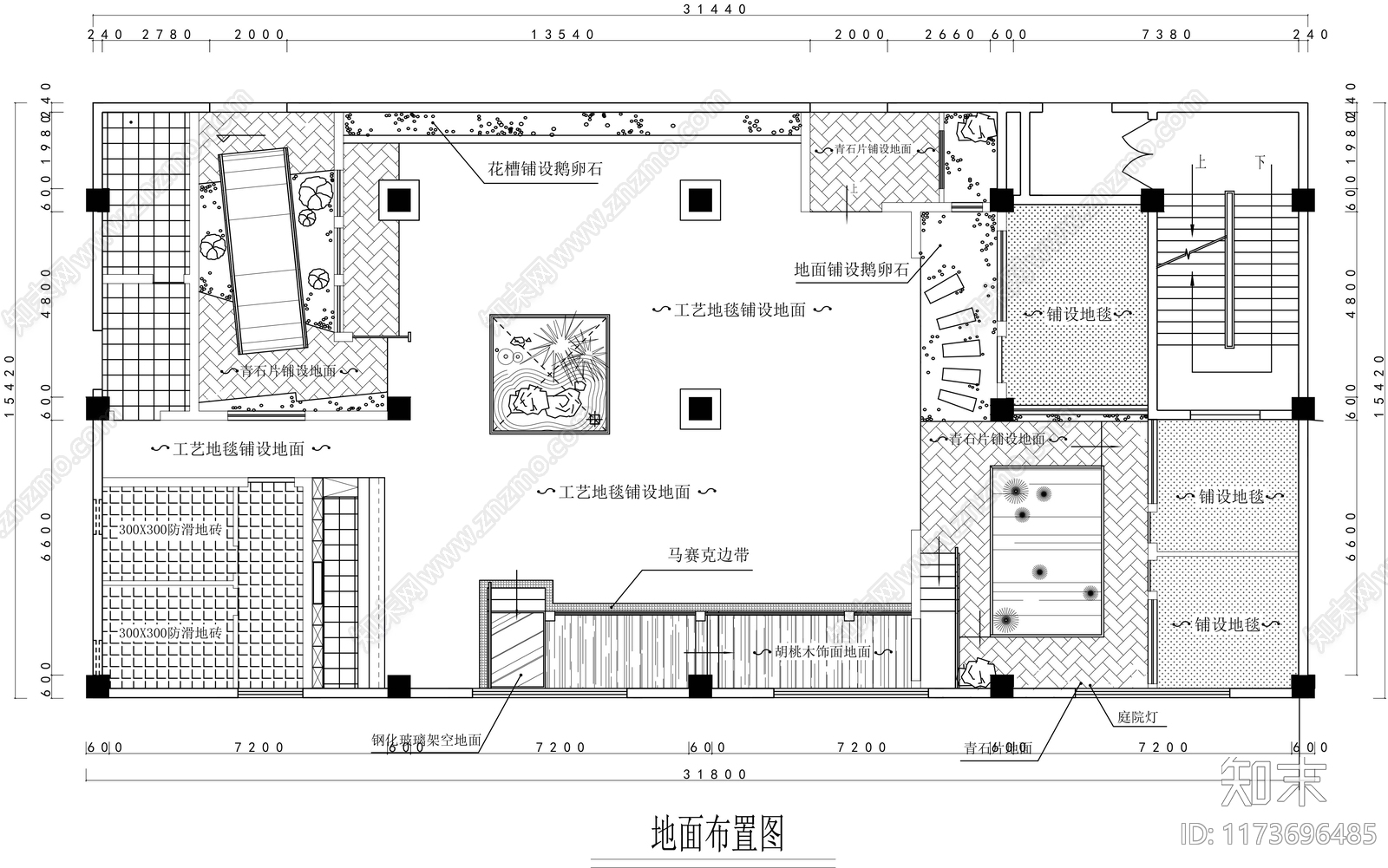 轻奢中餐厅cad施工图下载【ID:1173696485】