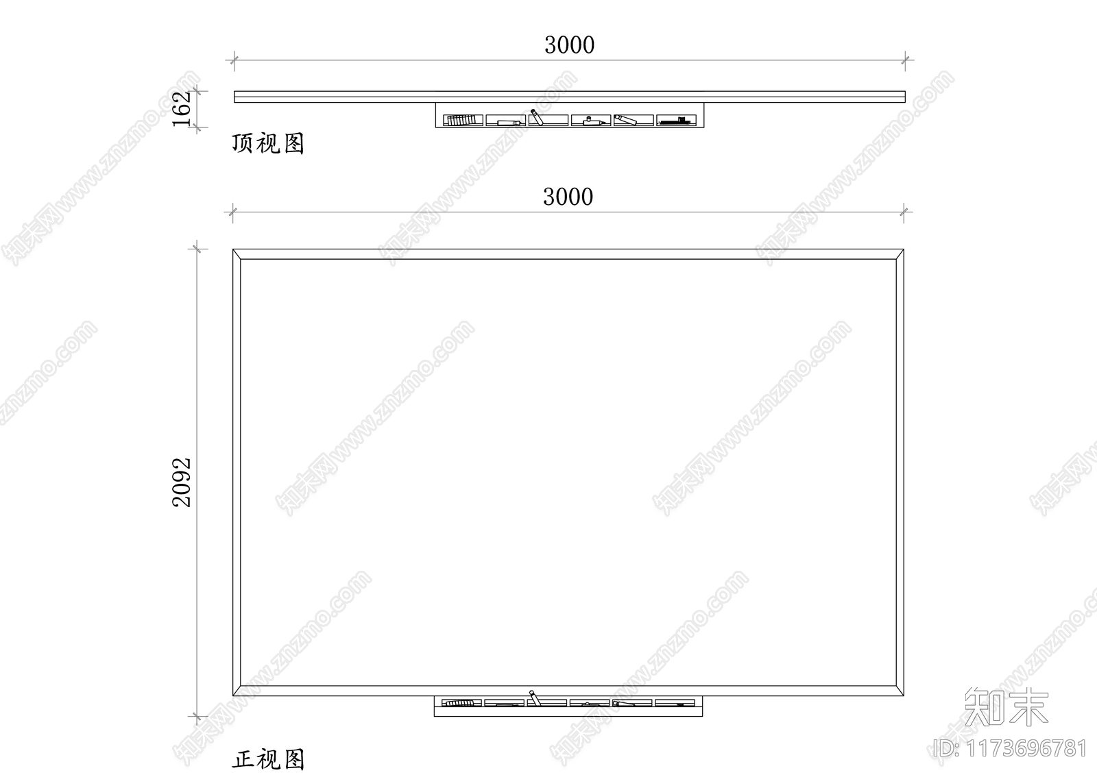 现代教室cad施工图下载【ID:1173696781】