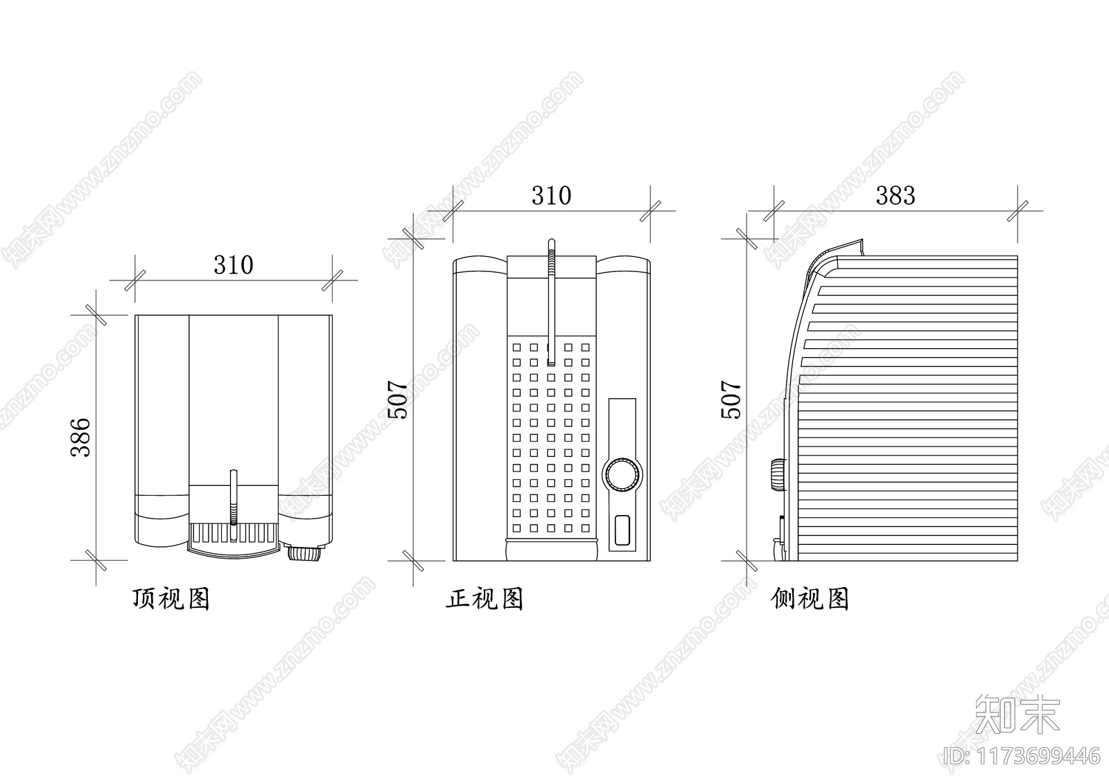 现代厨房设施施工图下载【ID:1173699446】