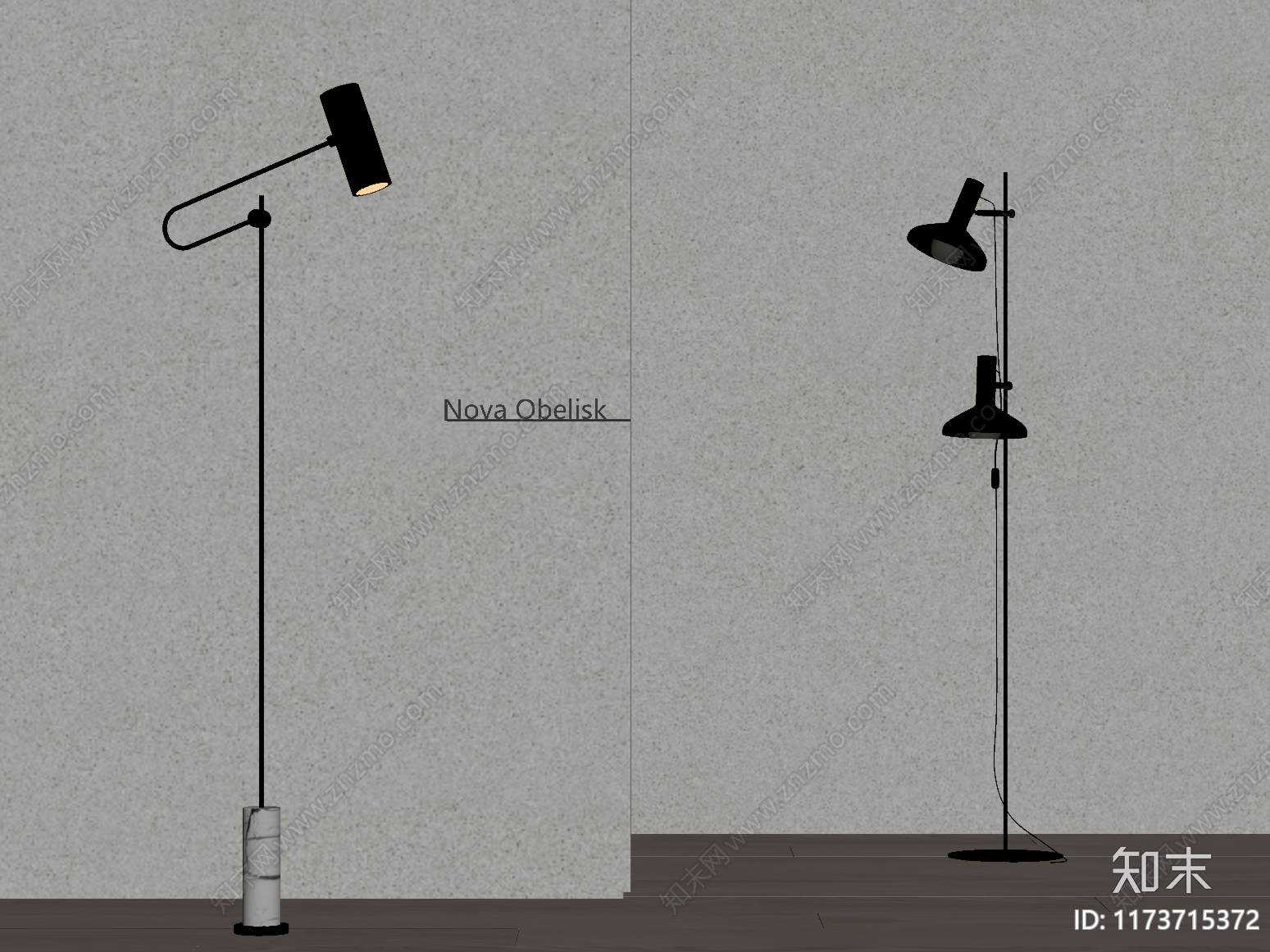 现代落地灯SU模型下载【ID:1173715372】