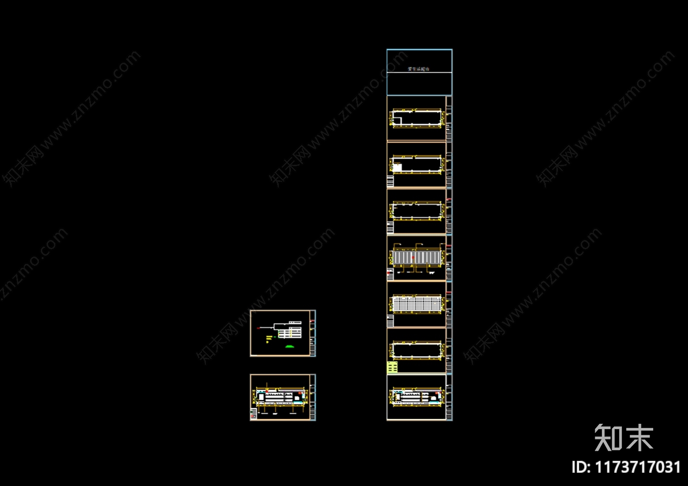 现代超市cad施工图下载【ID:1173717031】