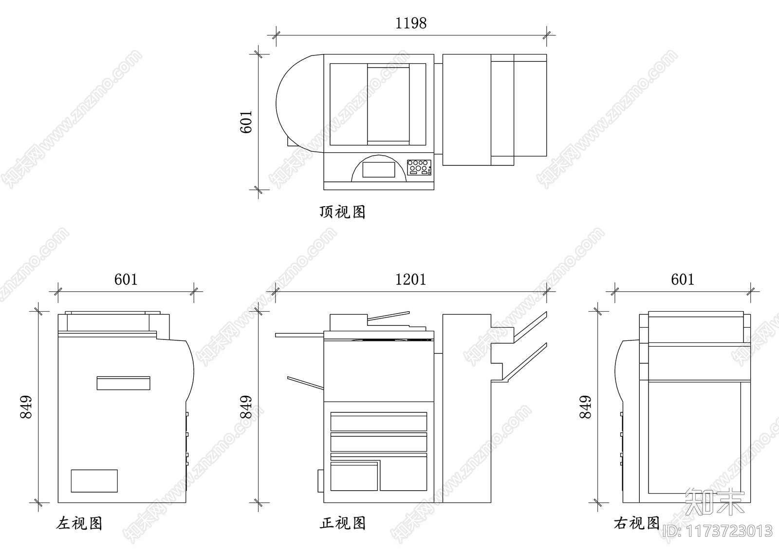 现代整体办公空间cad施工图下载【ID:1173723013】