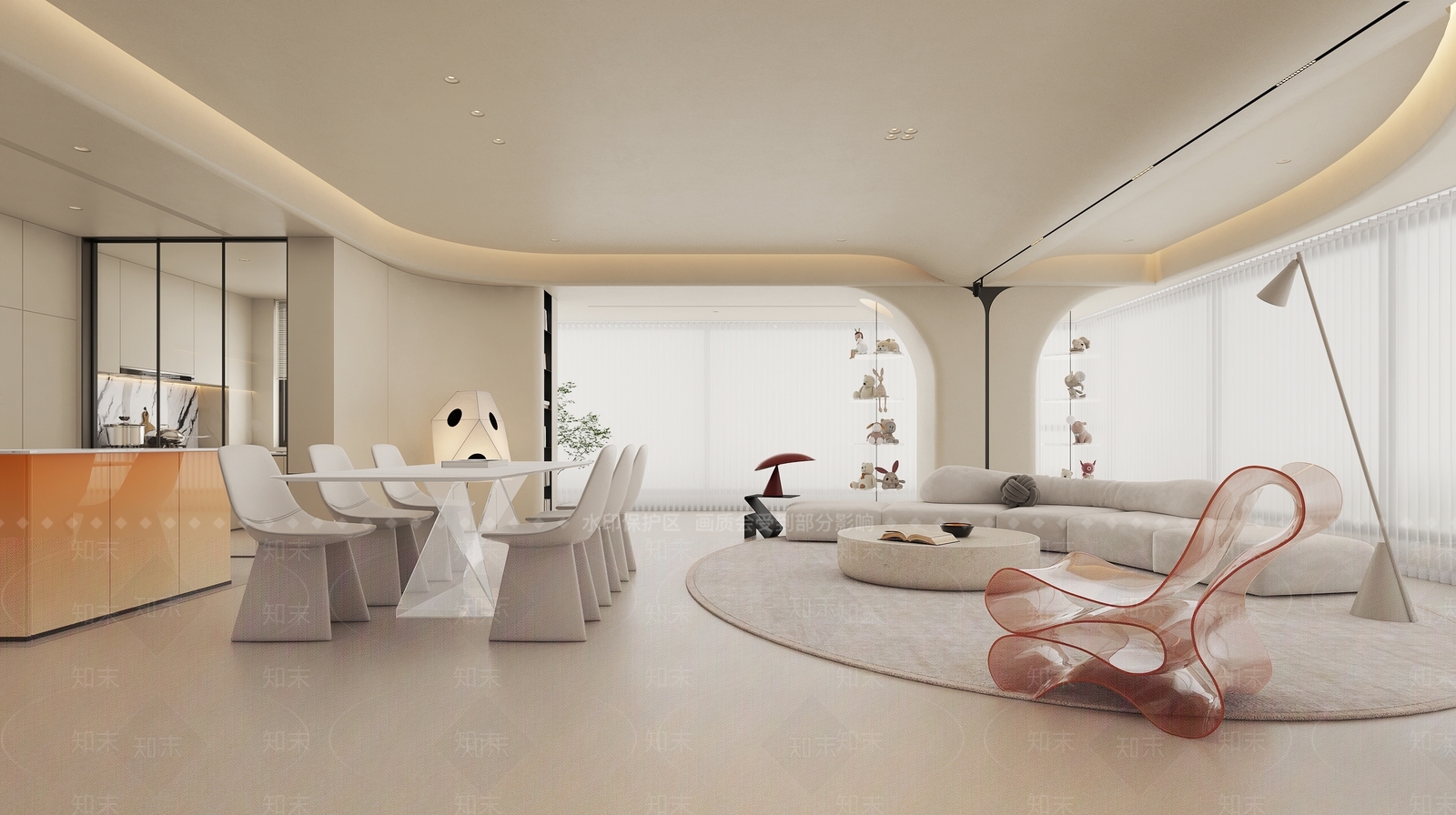 奶油客餐厅3D模型下载【ID:1214783649】