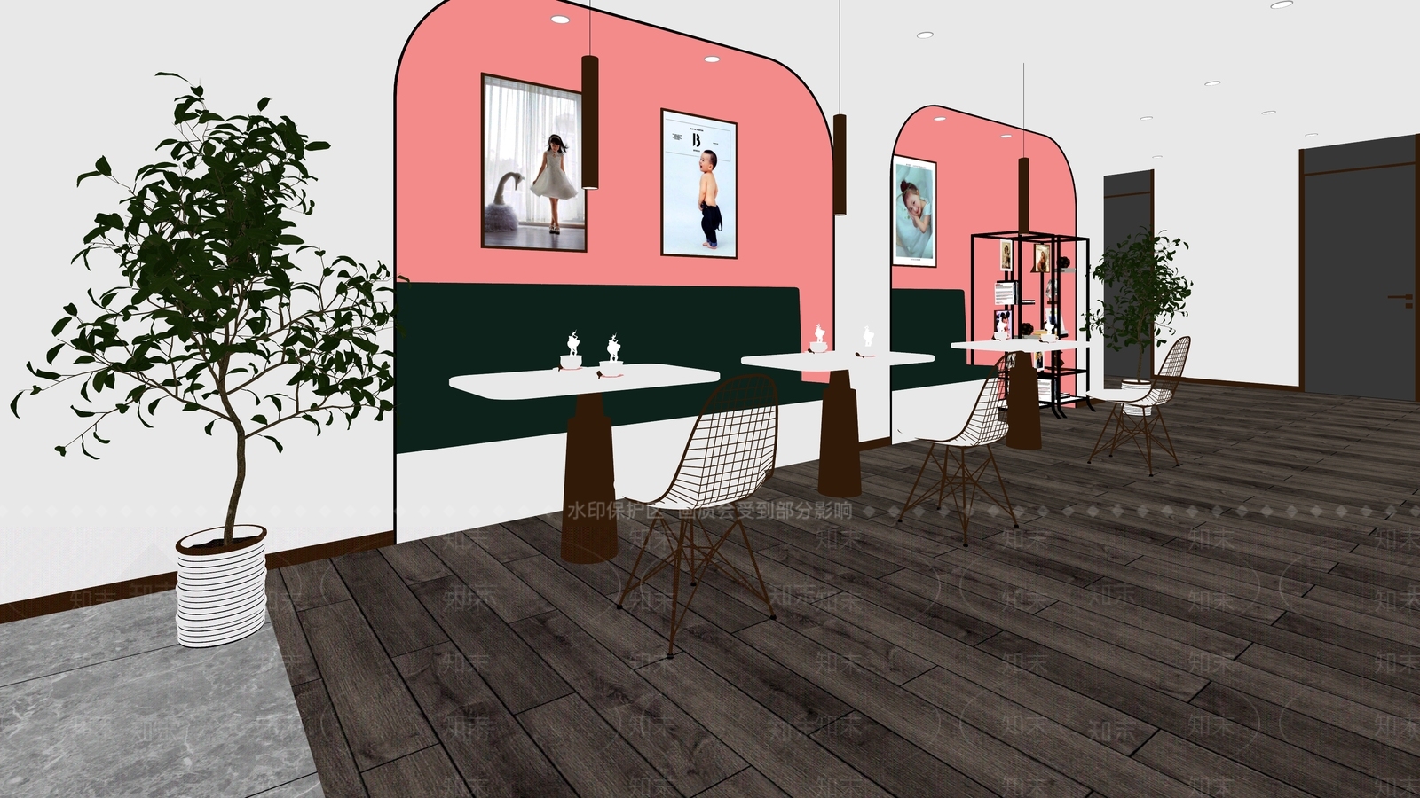 法式欧式奶茶店SU模型下载【ID:1173732766】