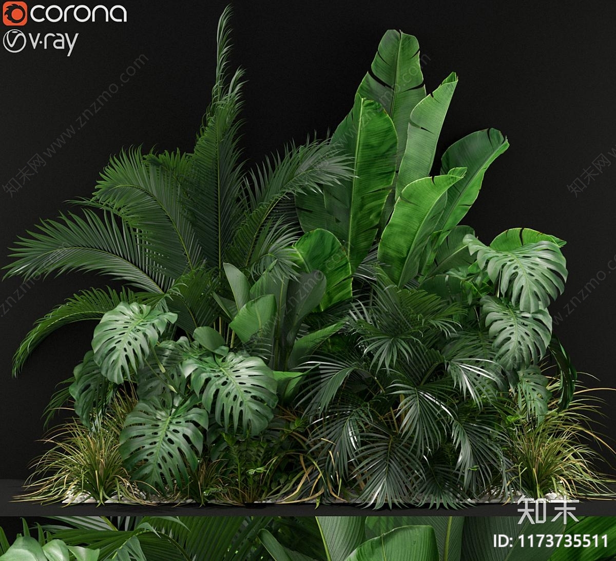 植物堆3D模型下载【ID:1173735511】