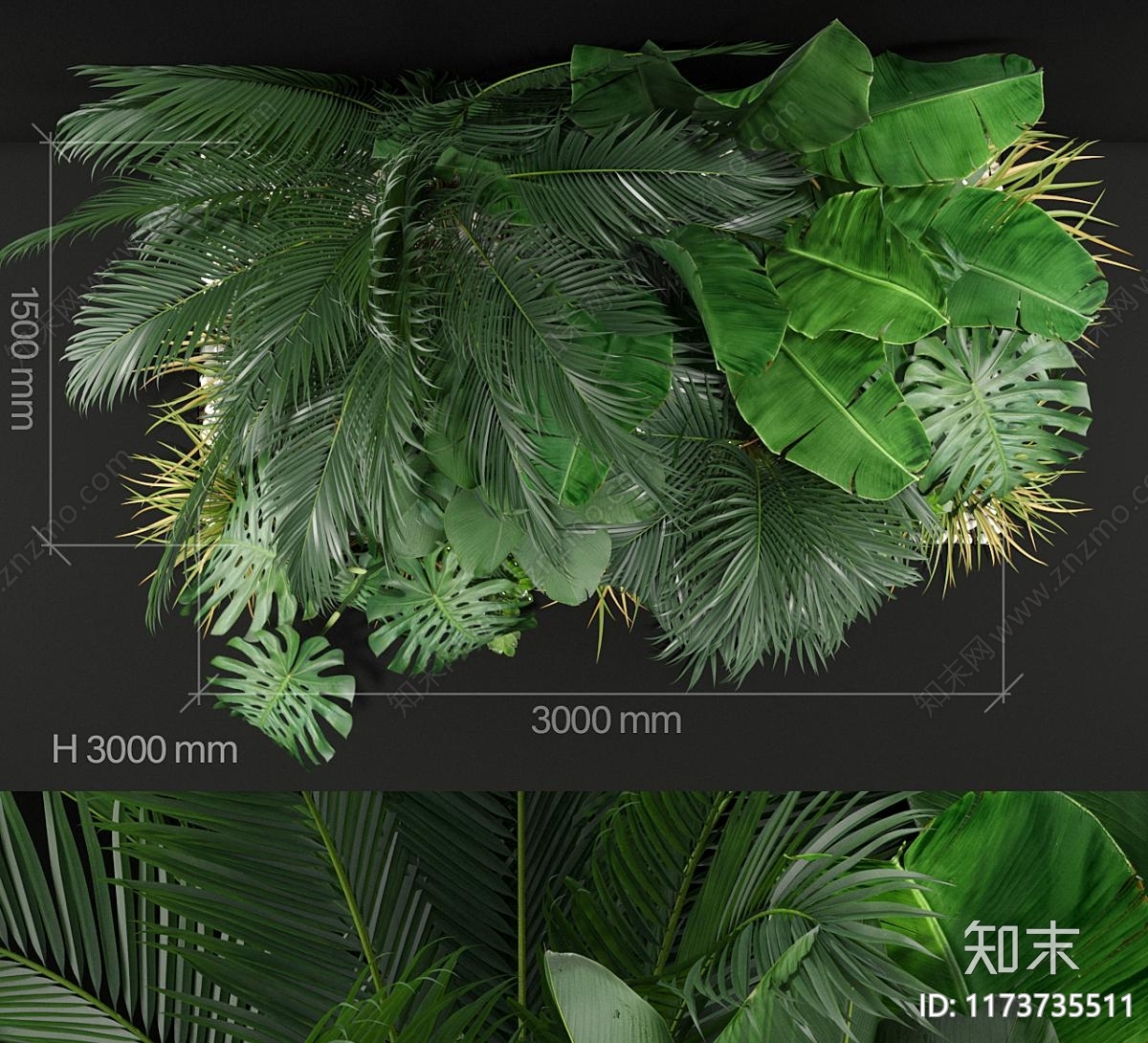 植物堆3D模型下载【ID:1173735511】