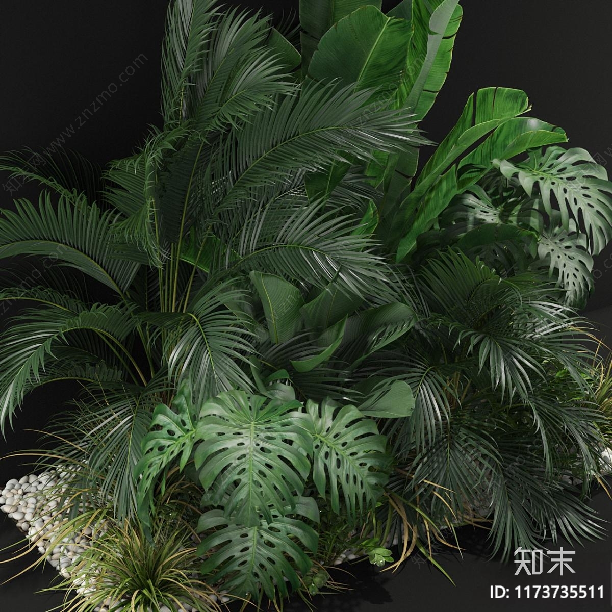 植物堆3D模型下载【ID:1173735511】