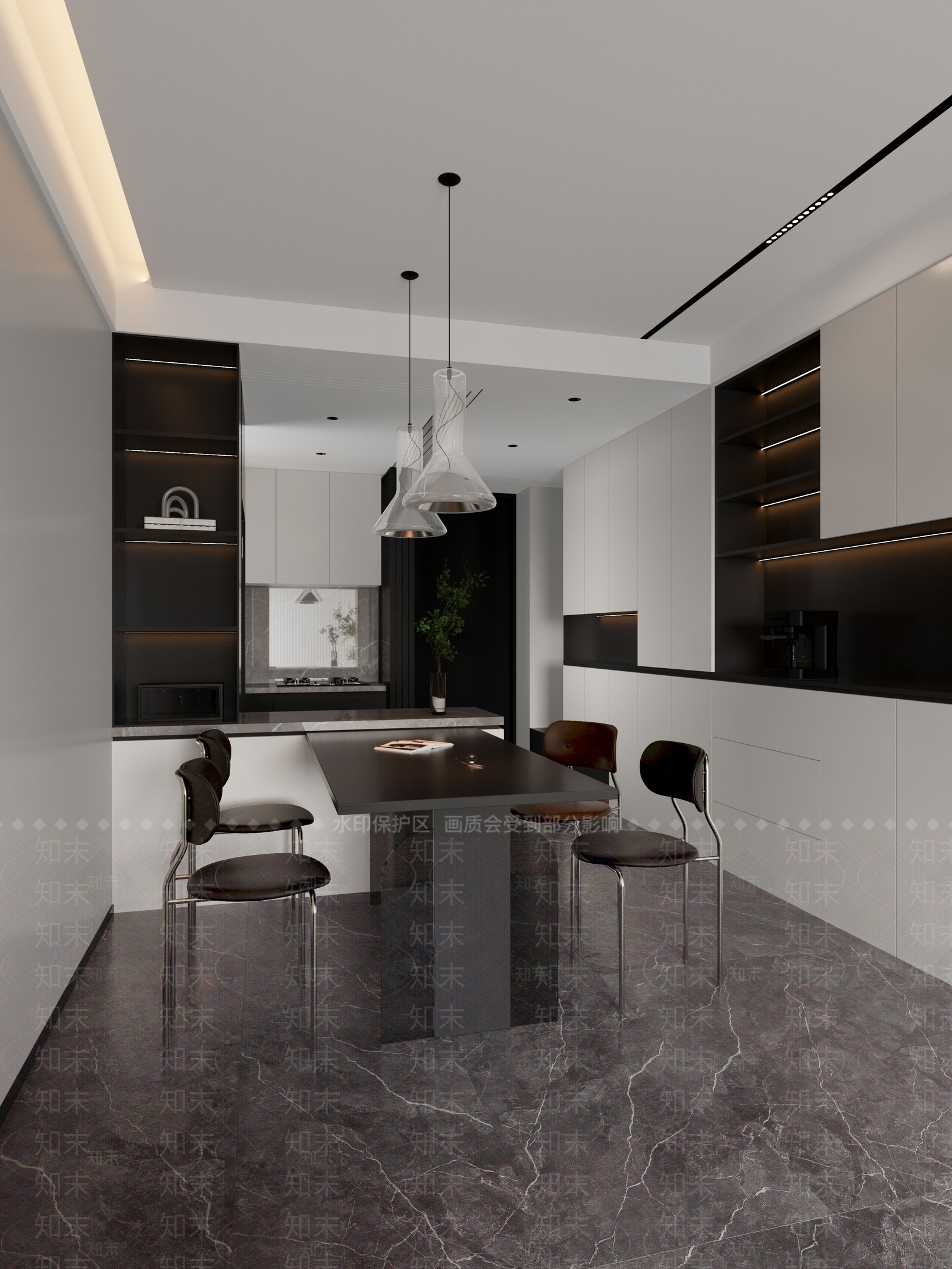 现代茶水间3D模型下载【ID:1214784102】
