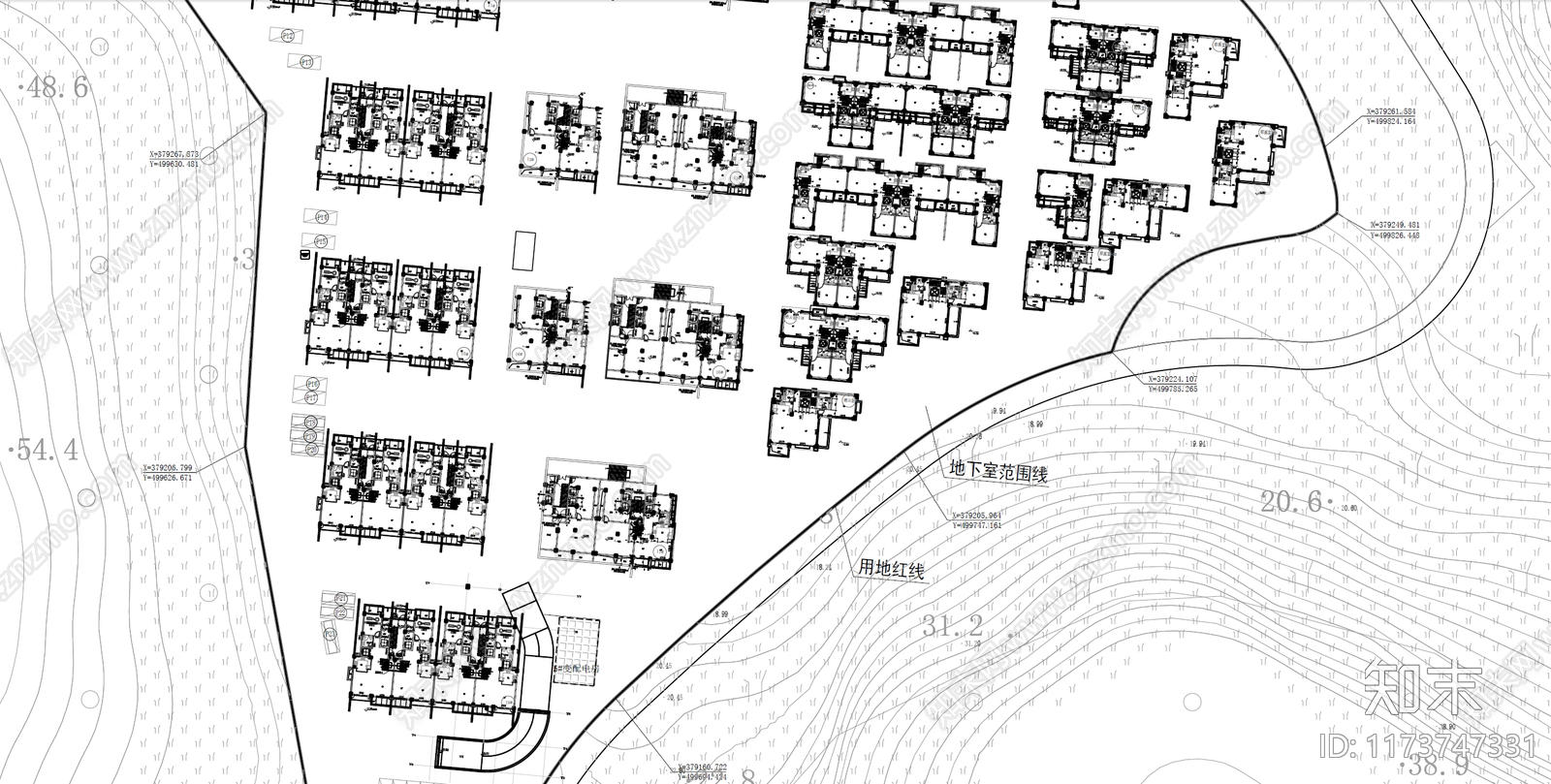 现代住宅楼建筑施工图下载【ID:1173747331】