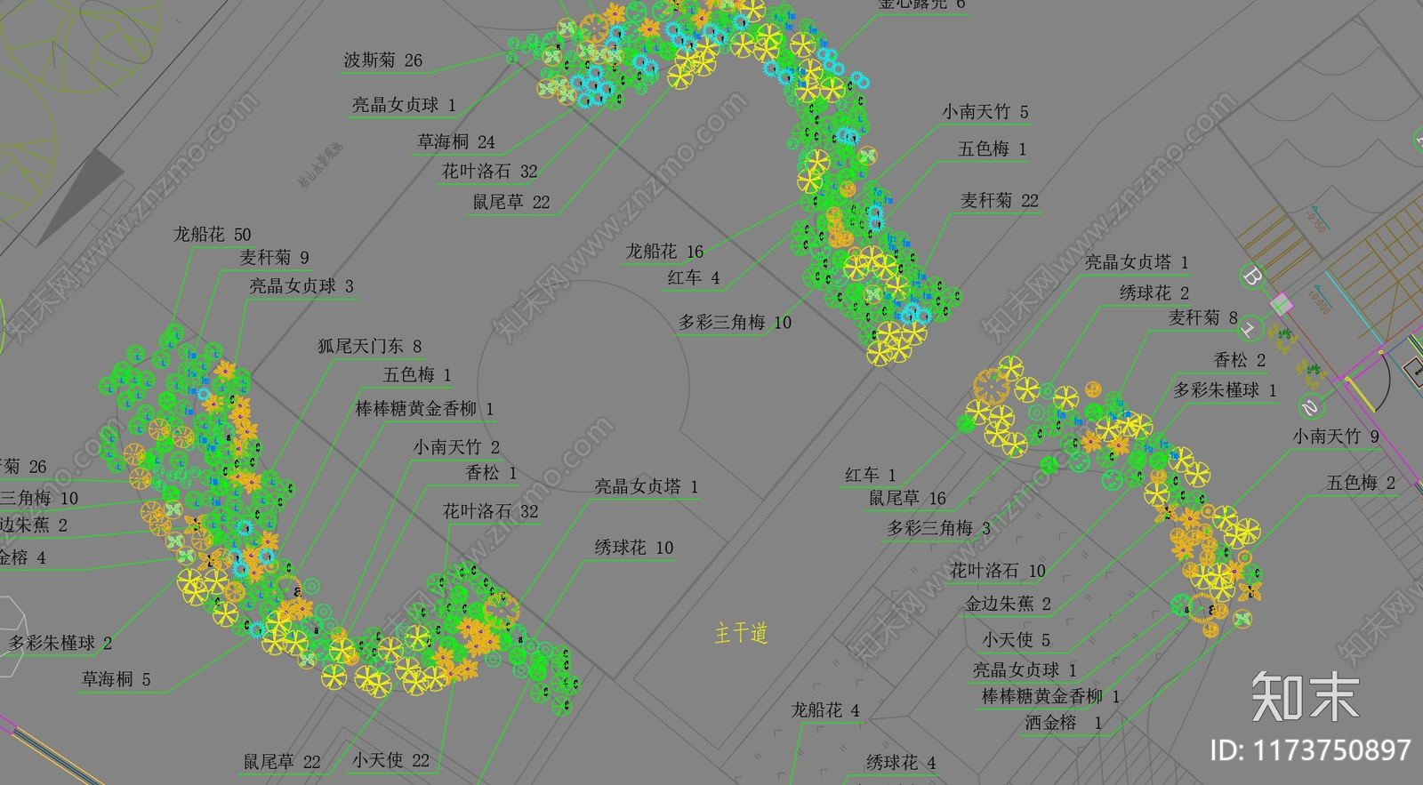 现代庭院cad施工图下载【ID:1173750897】