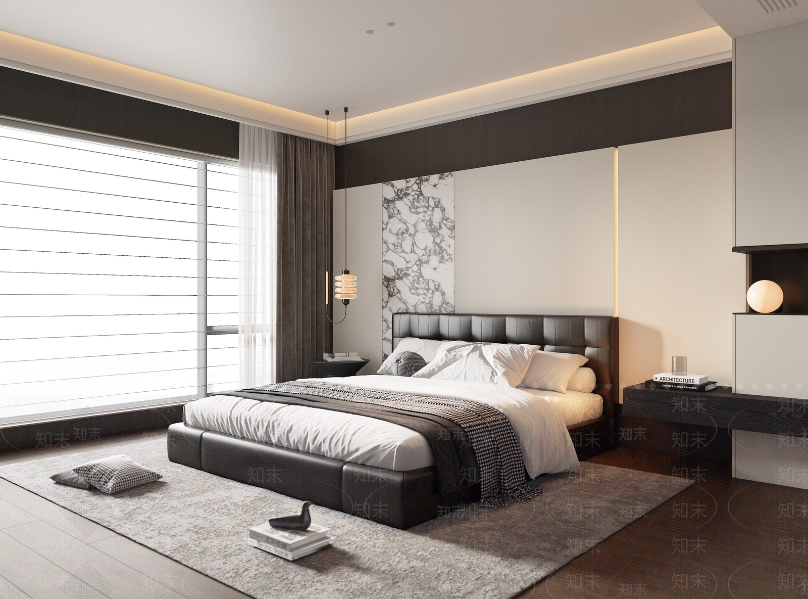 现代酒店客房3D模型下载【ID:1214784210】