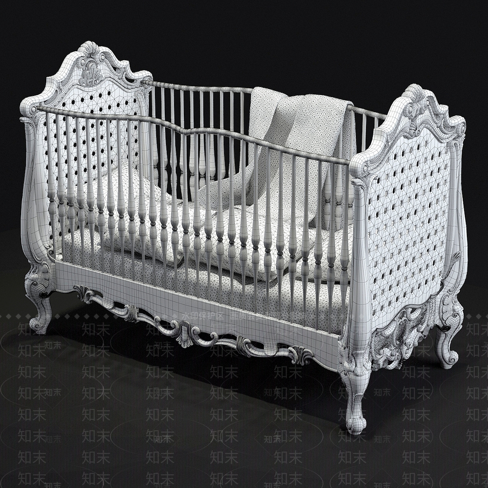 儿童床3D模型下载【ID:1173758456】
