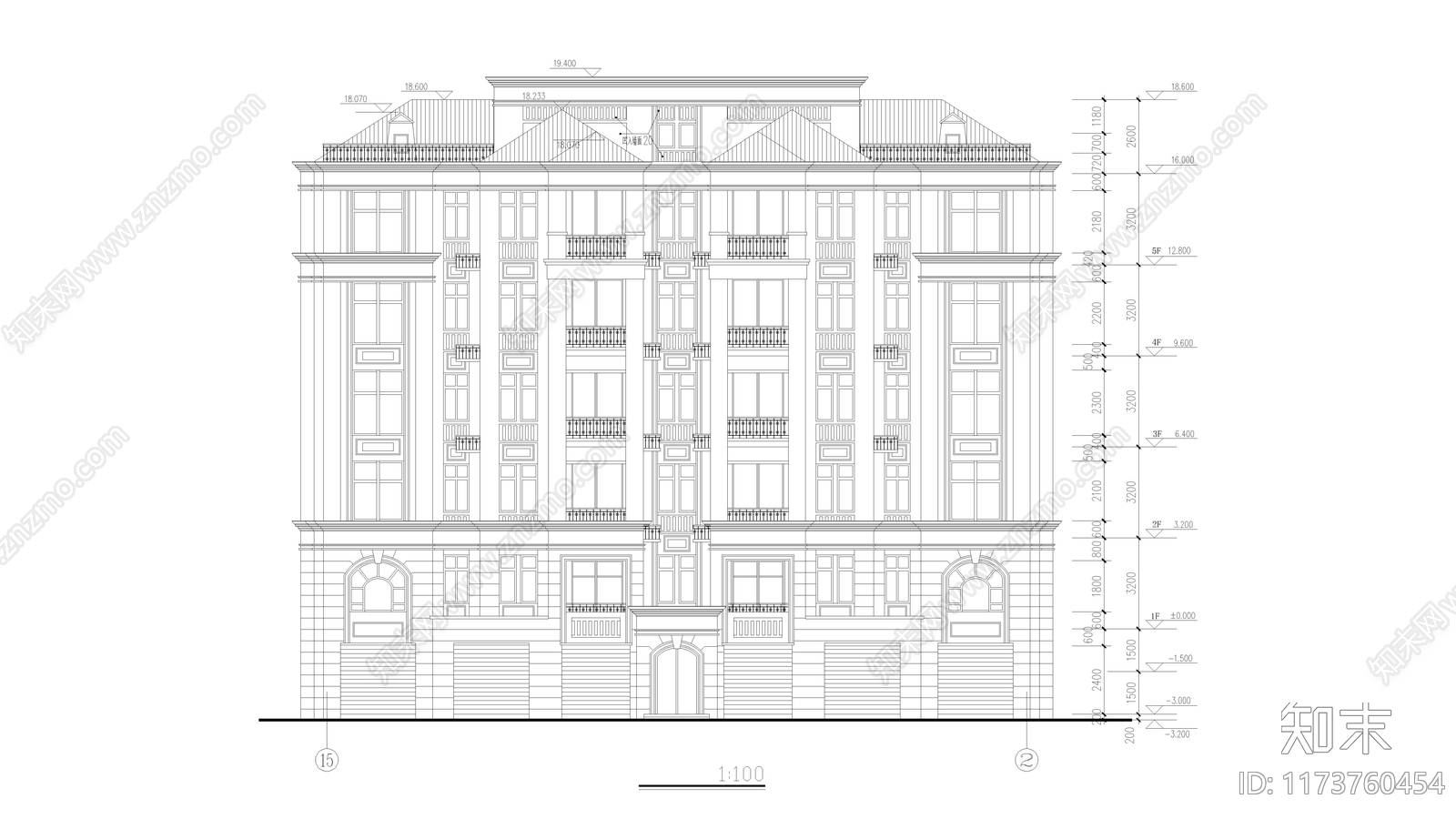 现代住宅楼建筑cad施工图下载【ID:1173760454】