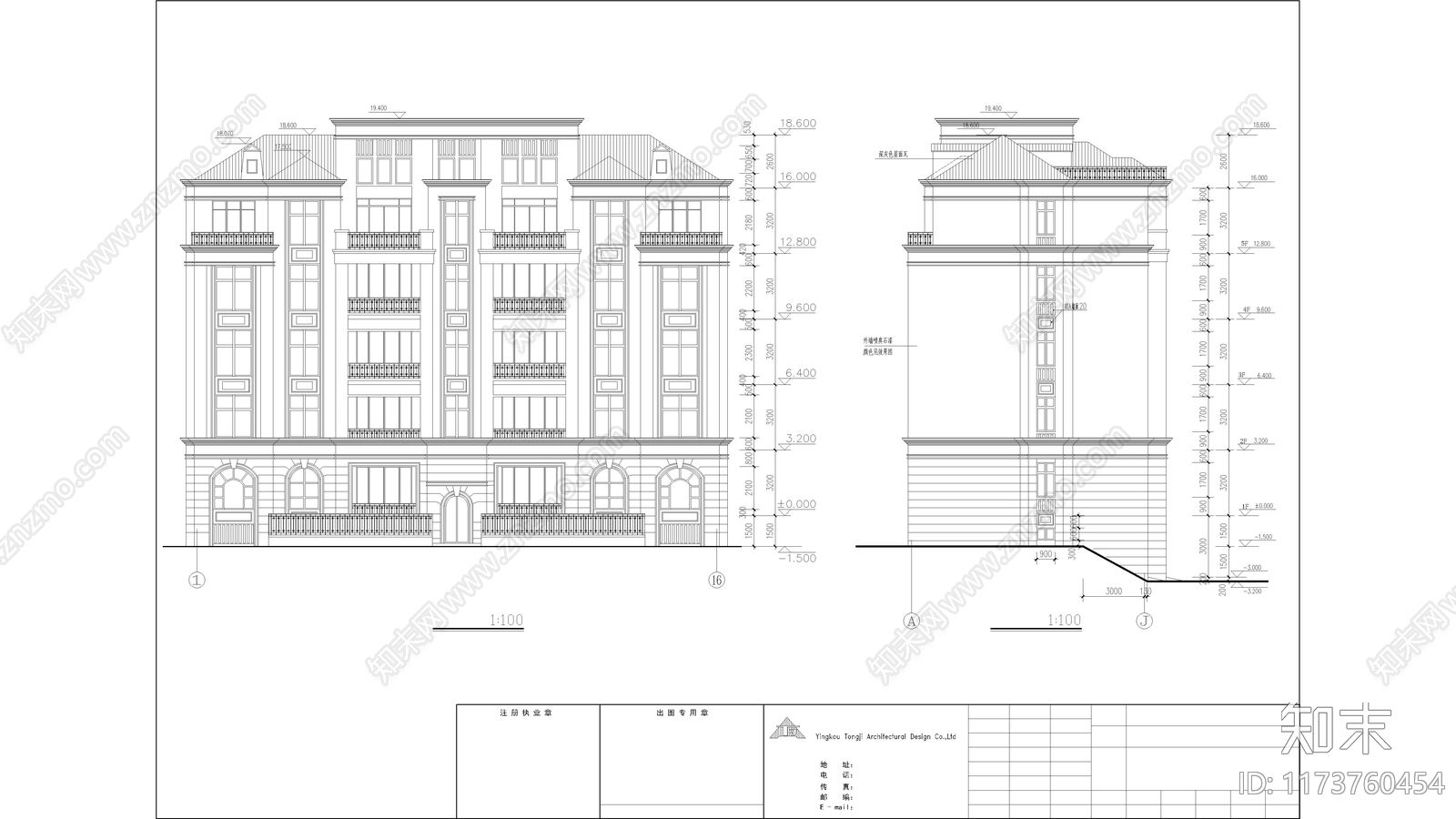 现代住宅楼建筑cad施工图下载【ID:1173760454】