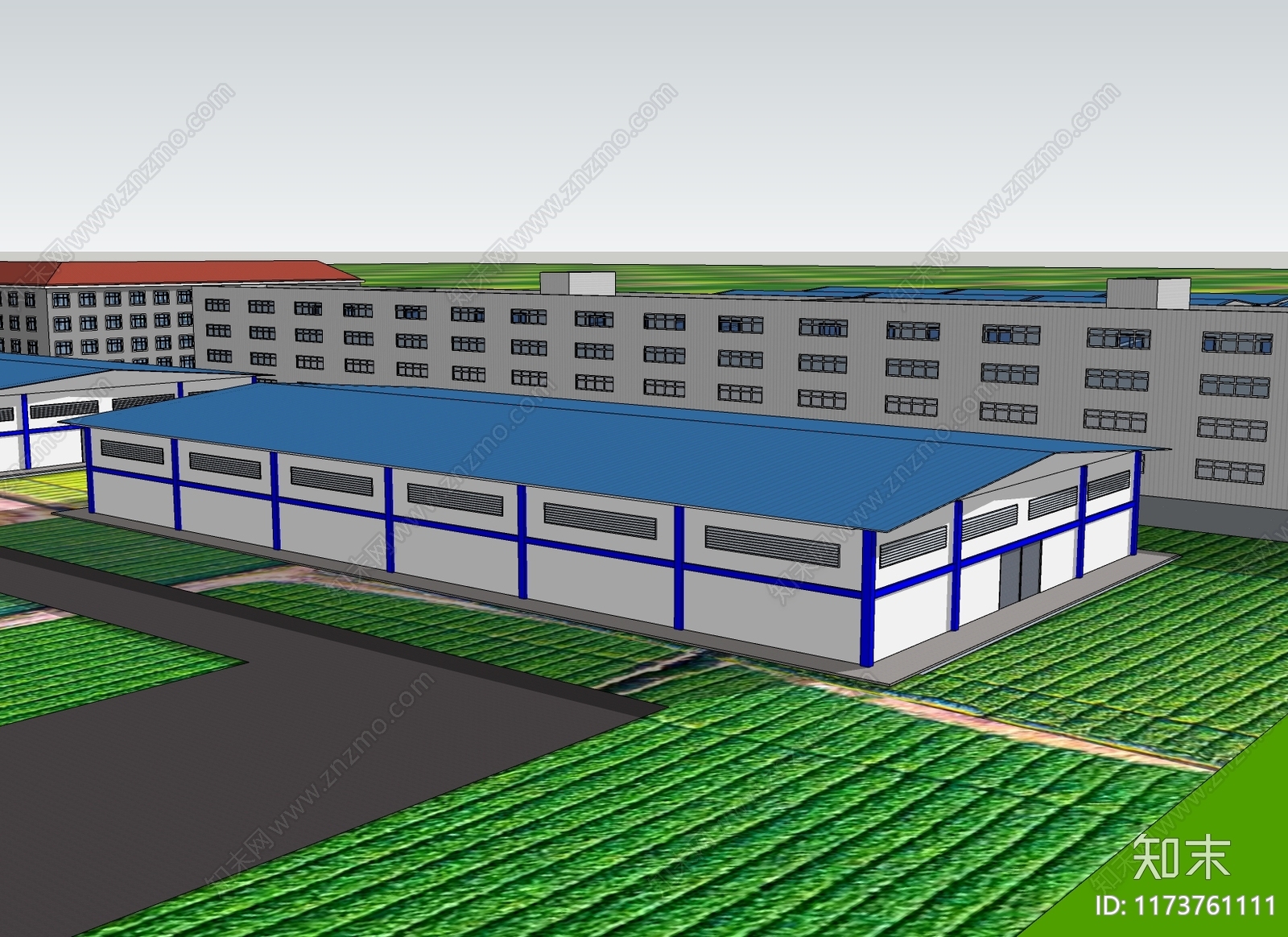 现代简约厂房SU模型下载【ID:1173761111】