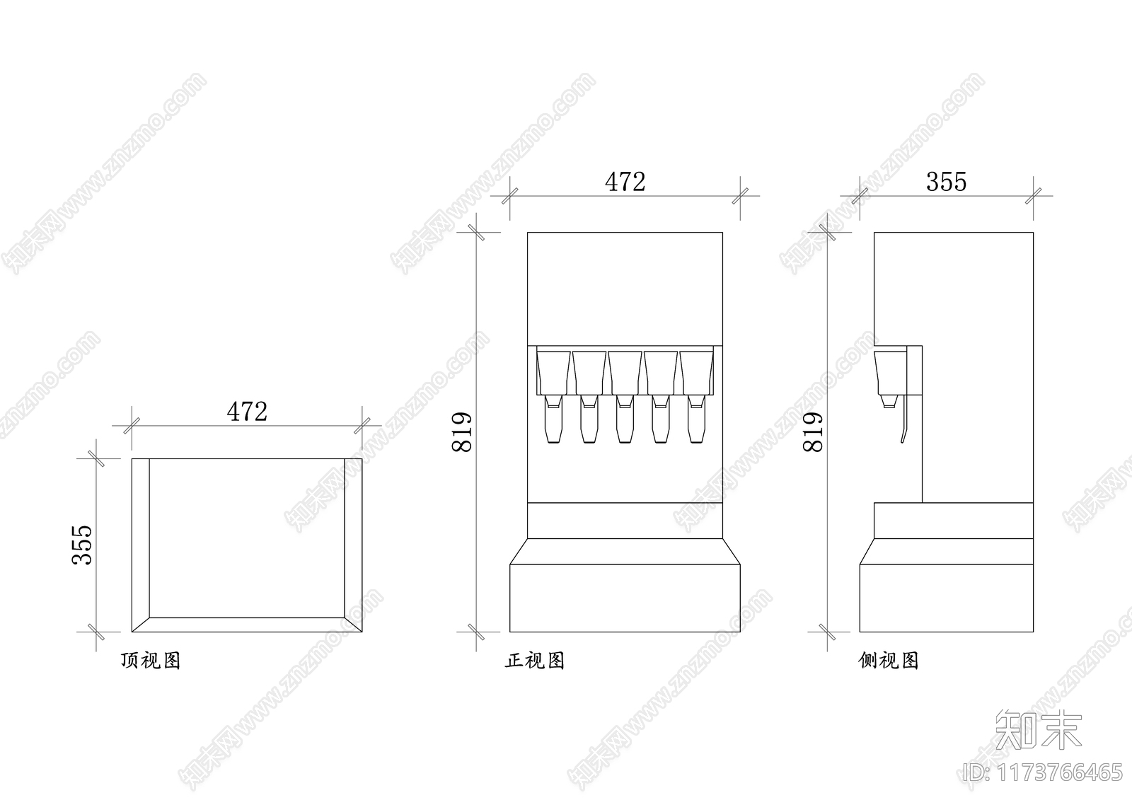 现代西餐厅cad施工图下载【ID:1173766465】