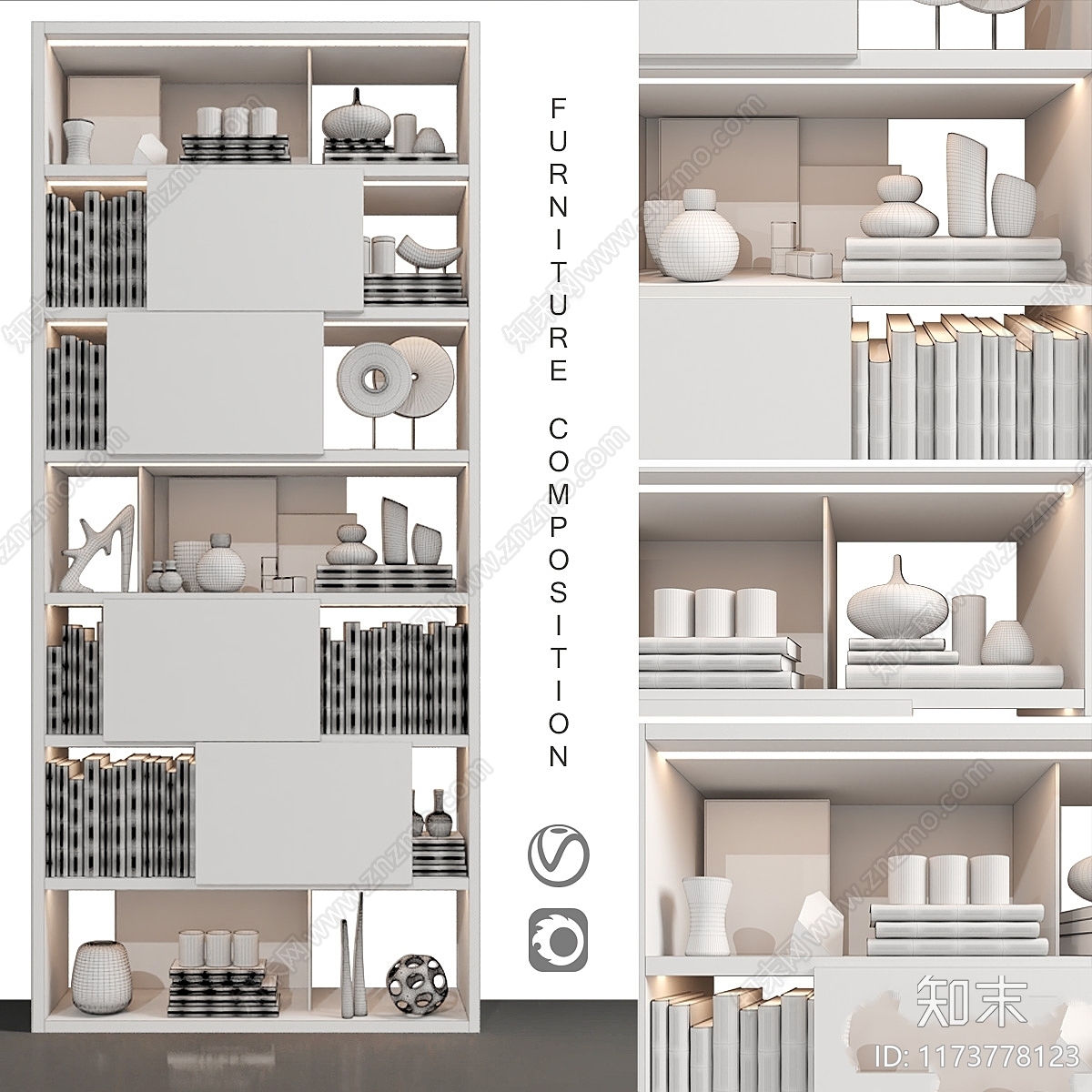 置物架3D模型下载【ID:1173778123】