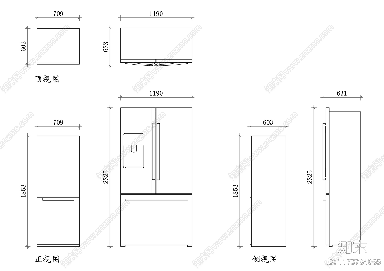 现代厨房设施施工图下载【ID:1173784065】