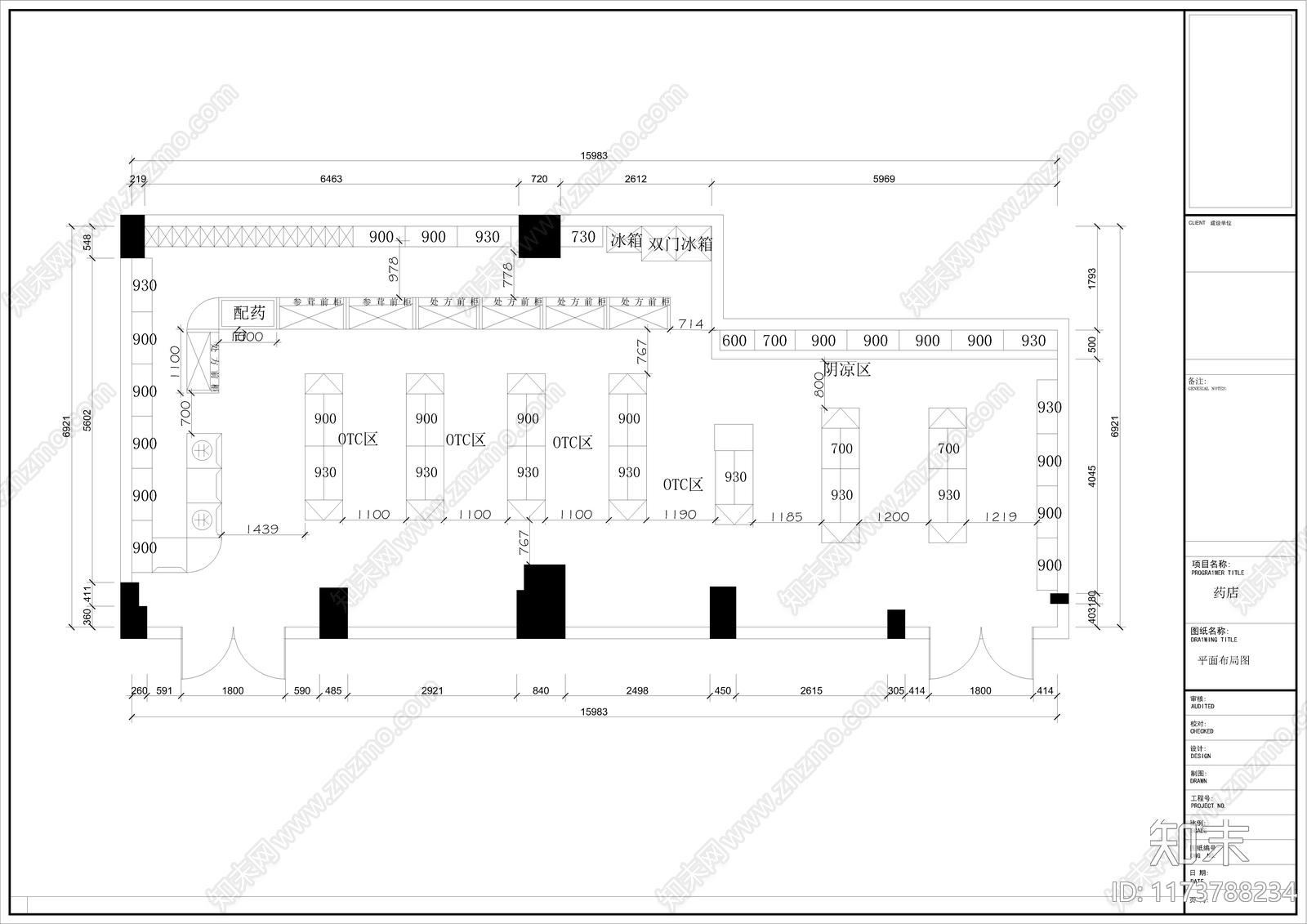 现代其他商业空间cad施工图下载【ID:1173788234】